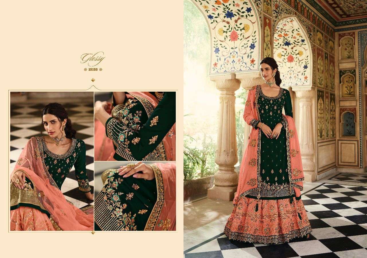 Glossy Rubaab Lehenga Style Salwar Kameez view 17