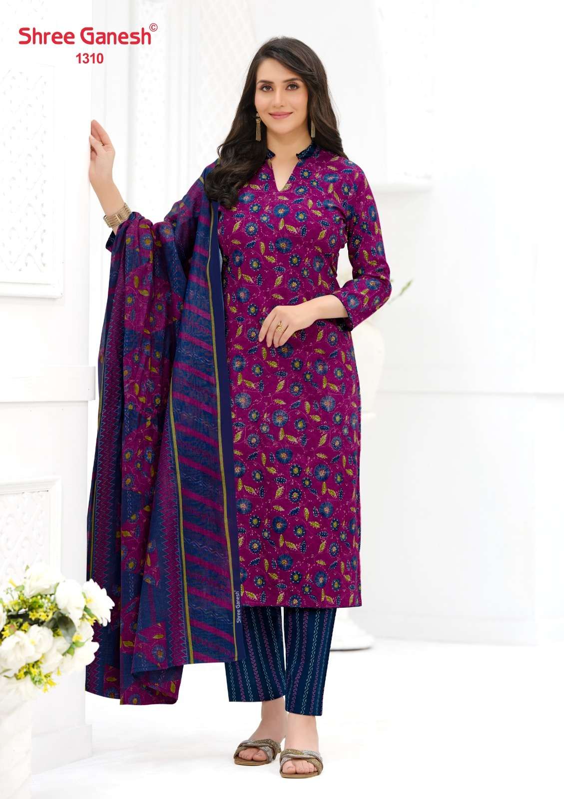 Shree Ganesh Samaiyra Ajrak Vol 3 Premium Wear Cotton Dress Material view 6