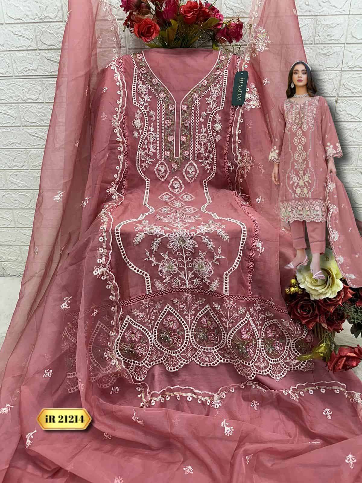 Fepic IR 21214 Organza Embroidered Pakistani Salwar Suit Exporter view 2