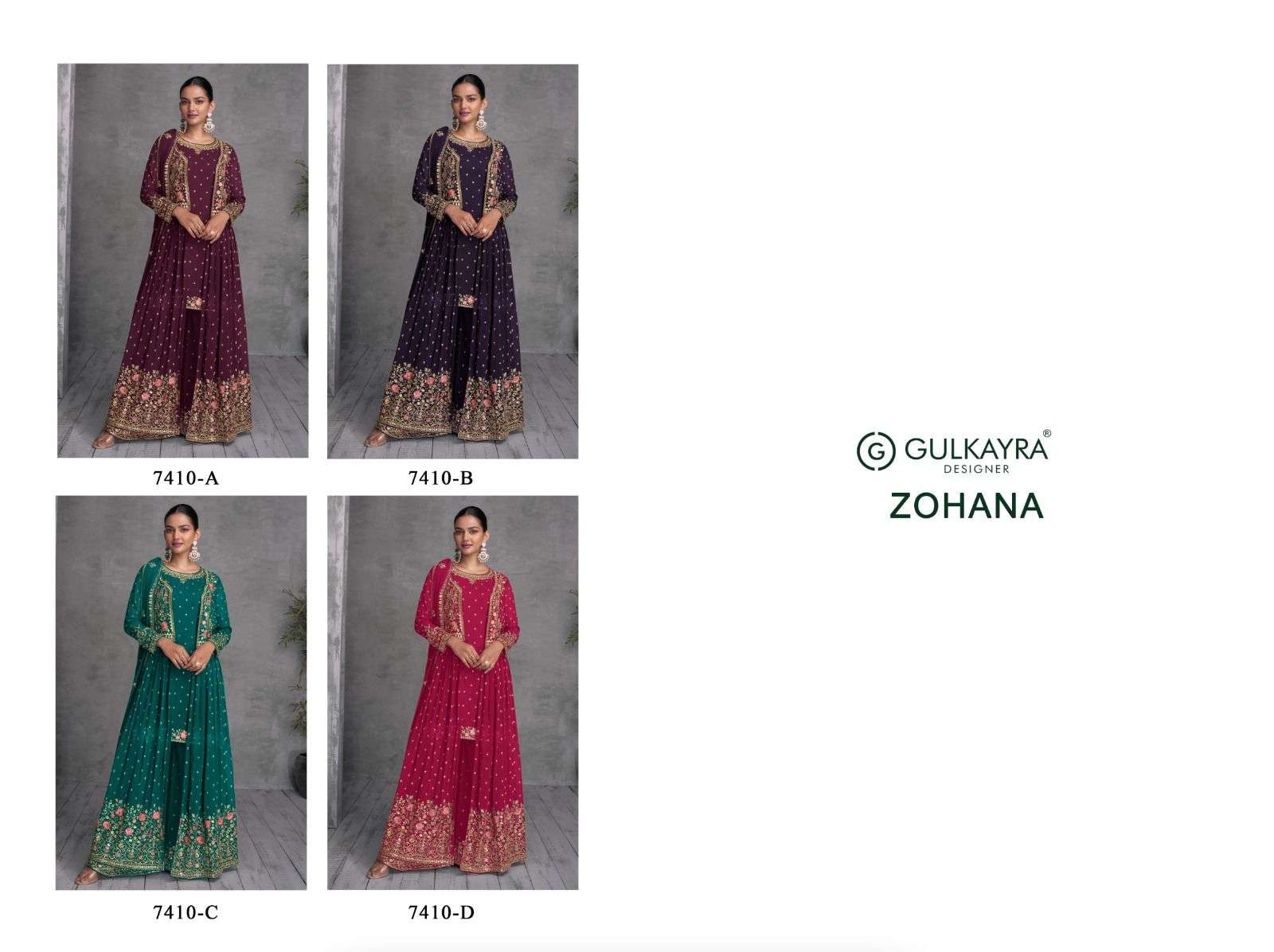 Gulkayra Zohana Georgette Shrug Style Dress view 2