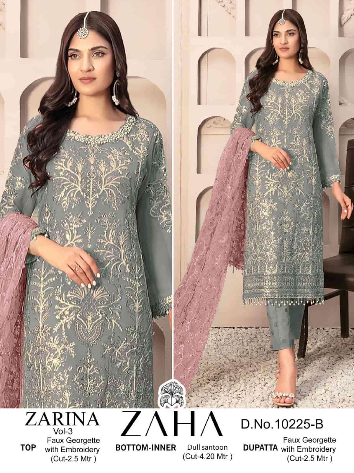 Zaha Zarina Heavy Embroidered Pakistani Suit