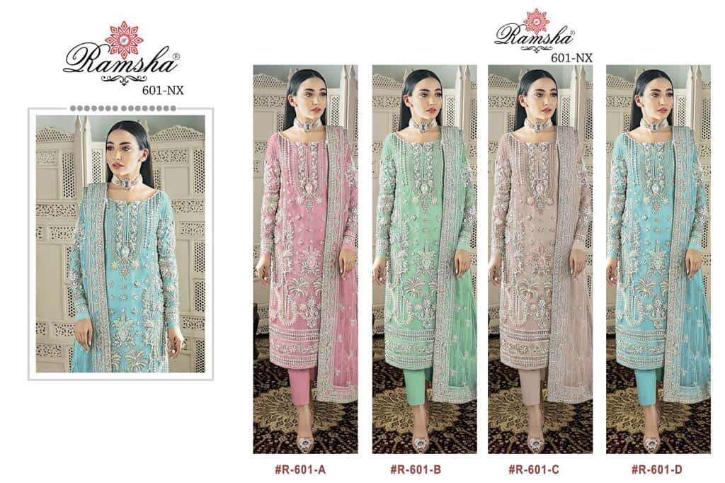 Ramsha R 601 NX Party Wear Style Heavy Designer Pakistani Salwar Suit Wholesalers view 5