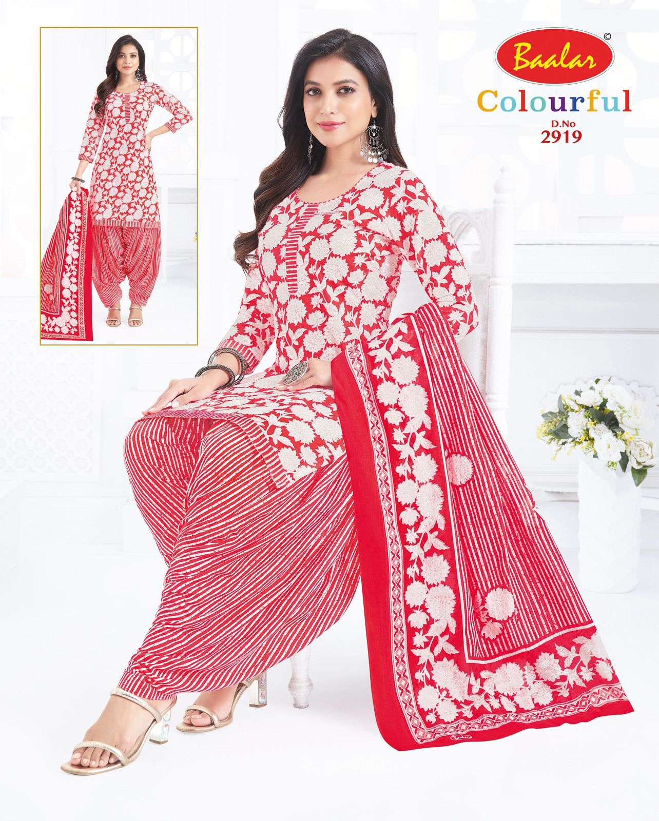 Baalar Colourful Vol 29 Unstitch Pure Cotton Suit view 49