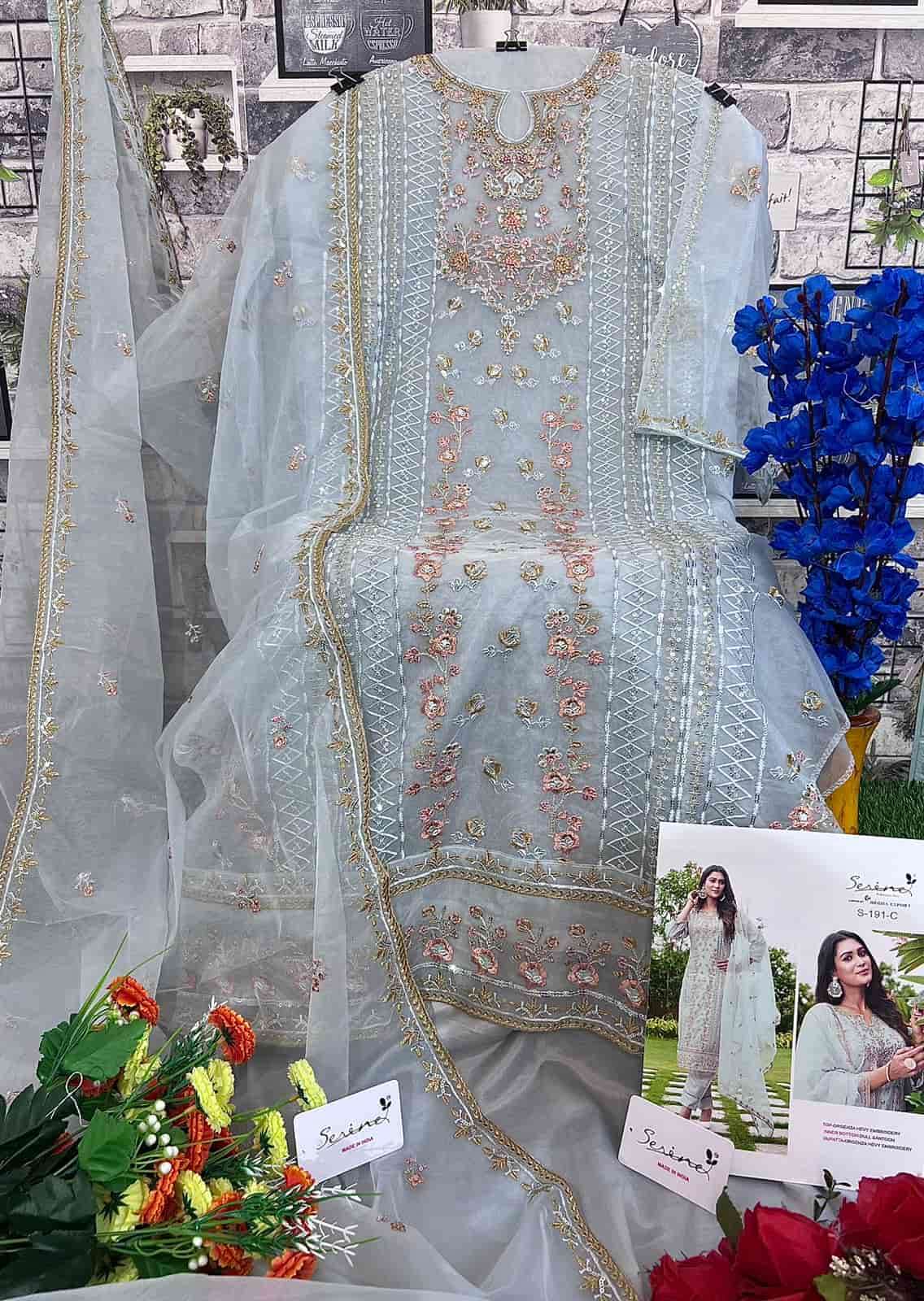 Serine S 191 Colors Festive Wear Style Pakistani New Designs Suit Wholesalers view 9