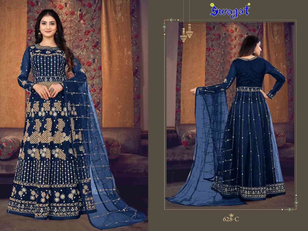 Swagat Voilet 628 Colors Wedding Wear Designer Gown view 5