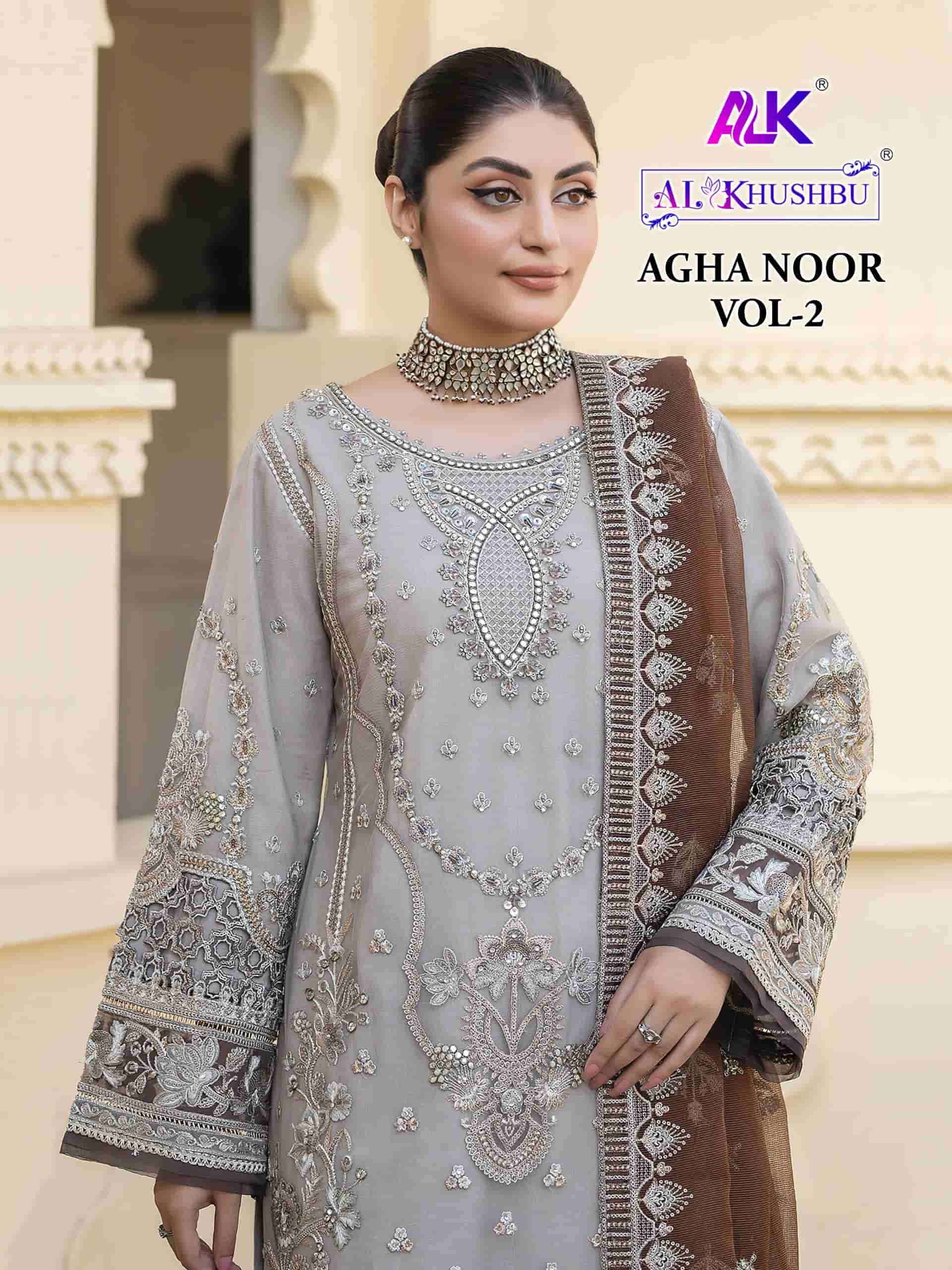 Al Khushbu Agha Noor Vol 2 Exclusive Heavy Designer Style Pakistani Suit Wholesalers view 11