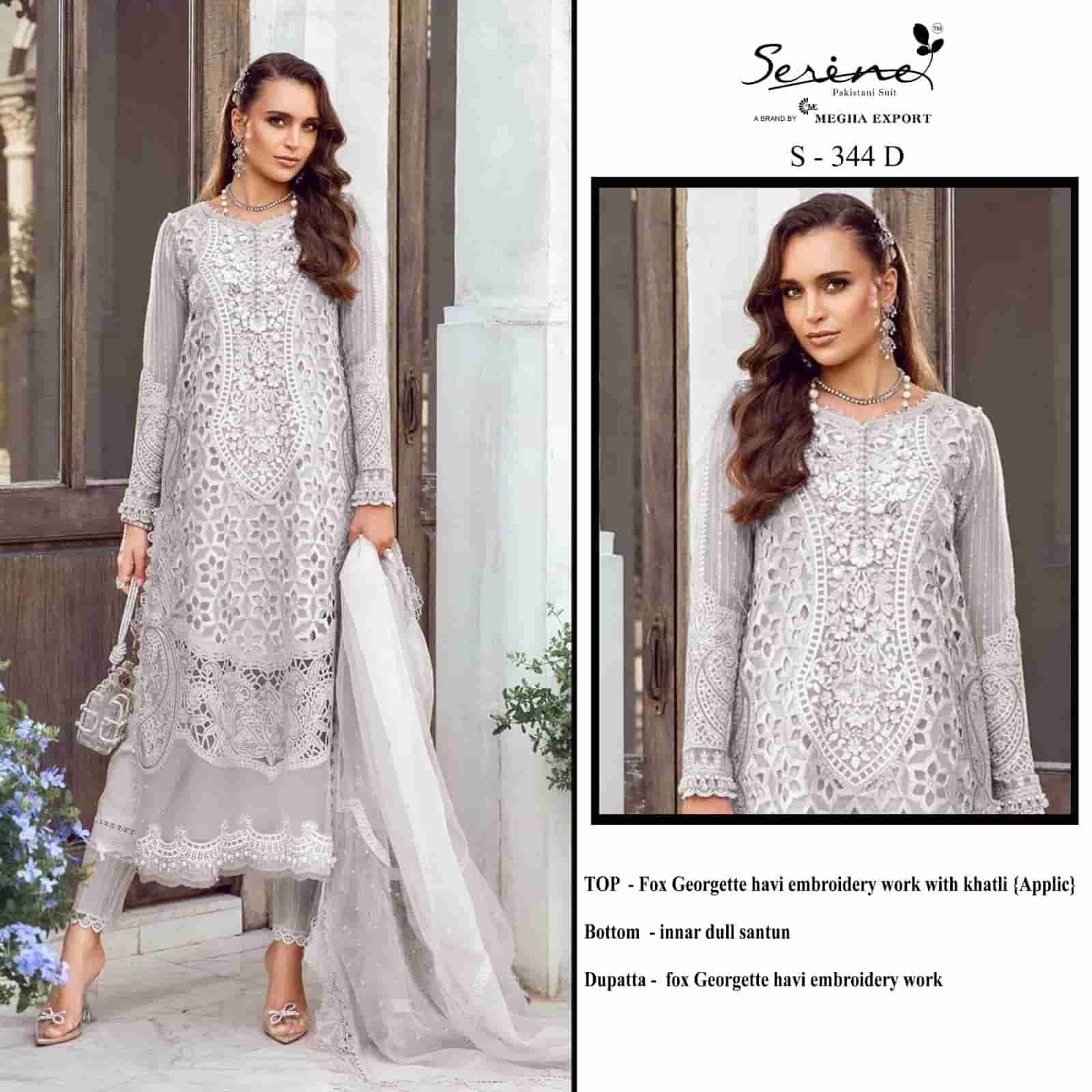 Serine S 344 D Pakistani Style Designer Georgette Suit Exporter