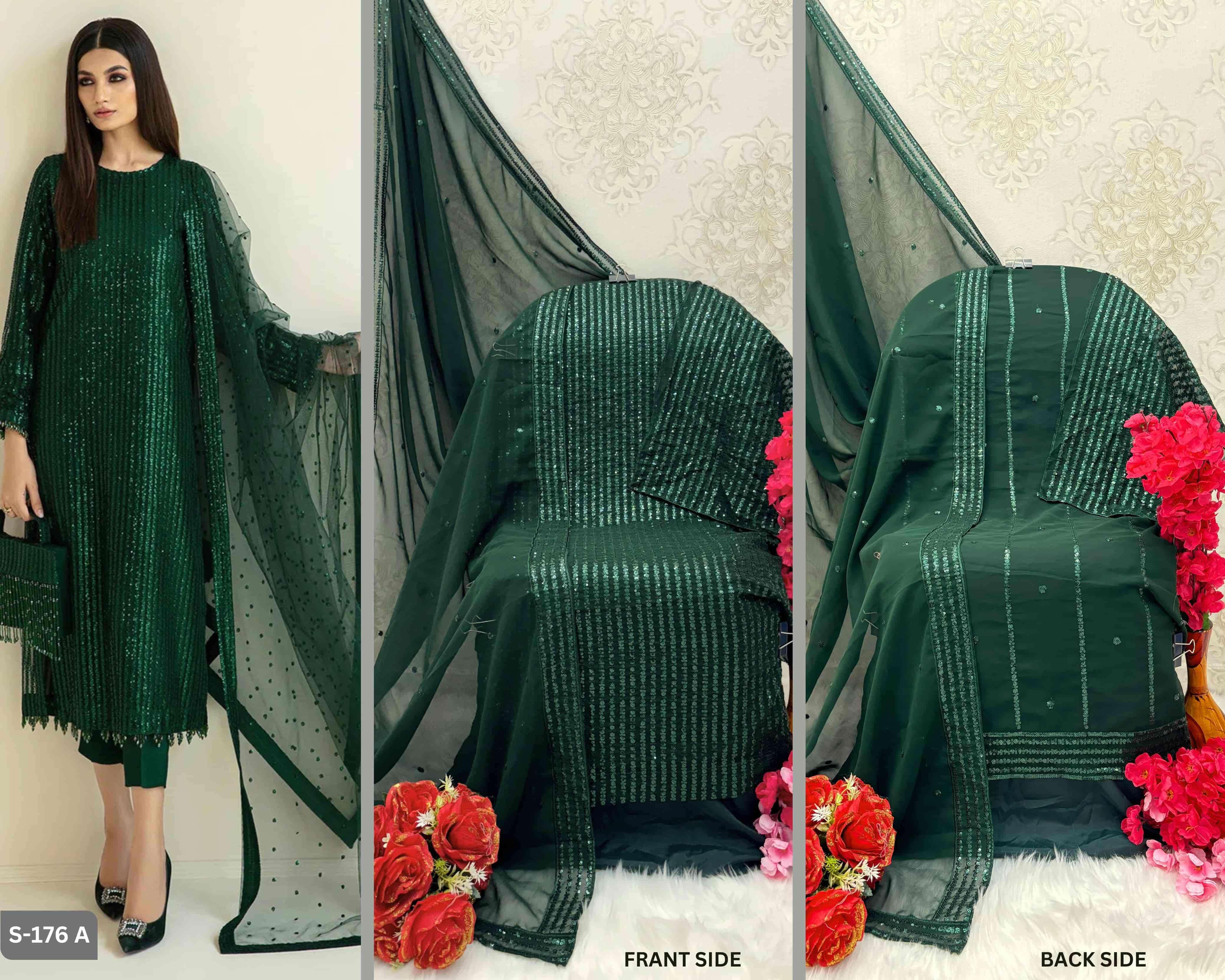 Shanaya S 176 A Pakistani Designer Georgette Suit Exporter view 2