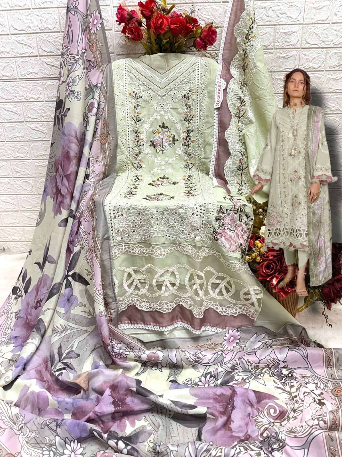 Fepic C 1825 Colors Pakistani Designer Cotton Embroidered Salwar Suit Wholesalers view 5