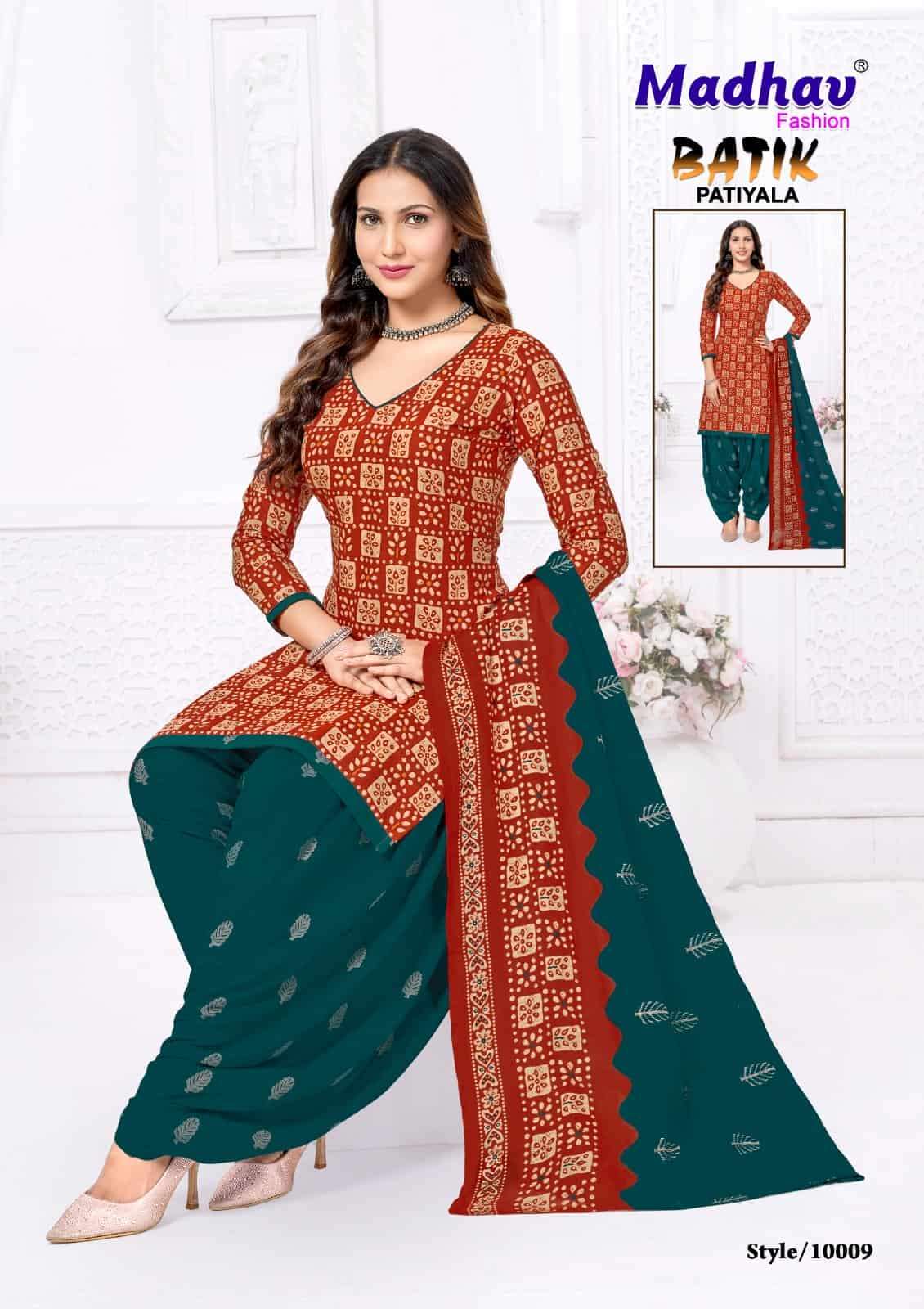 Madhav Batik Pure Cotton Unstitched Suit view 6