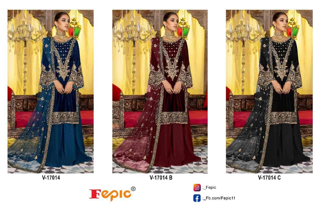 Fepic V 17014 Colors Wedding Wear Style Heavy Designer Pakistani Velvet Collection view 3
