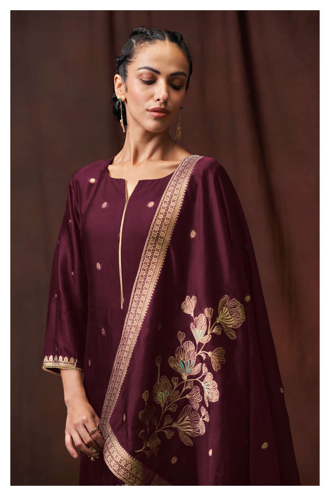 Ganga Abhisri 1796 Premium Jacquard Dress view 2