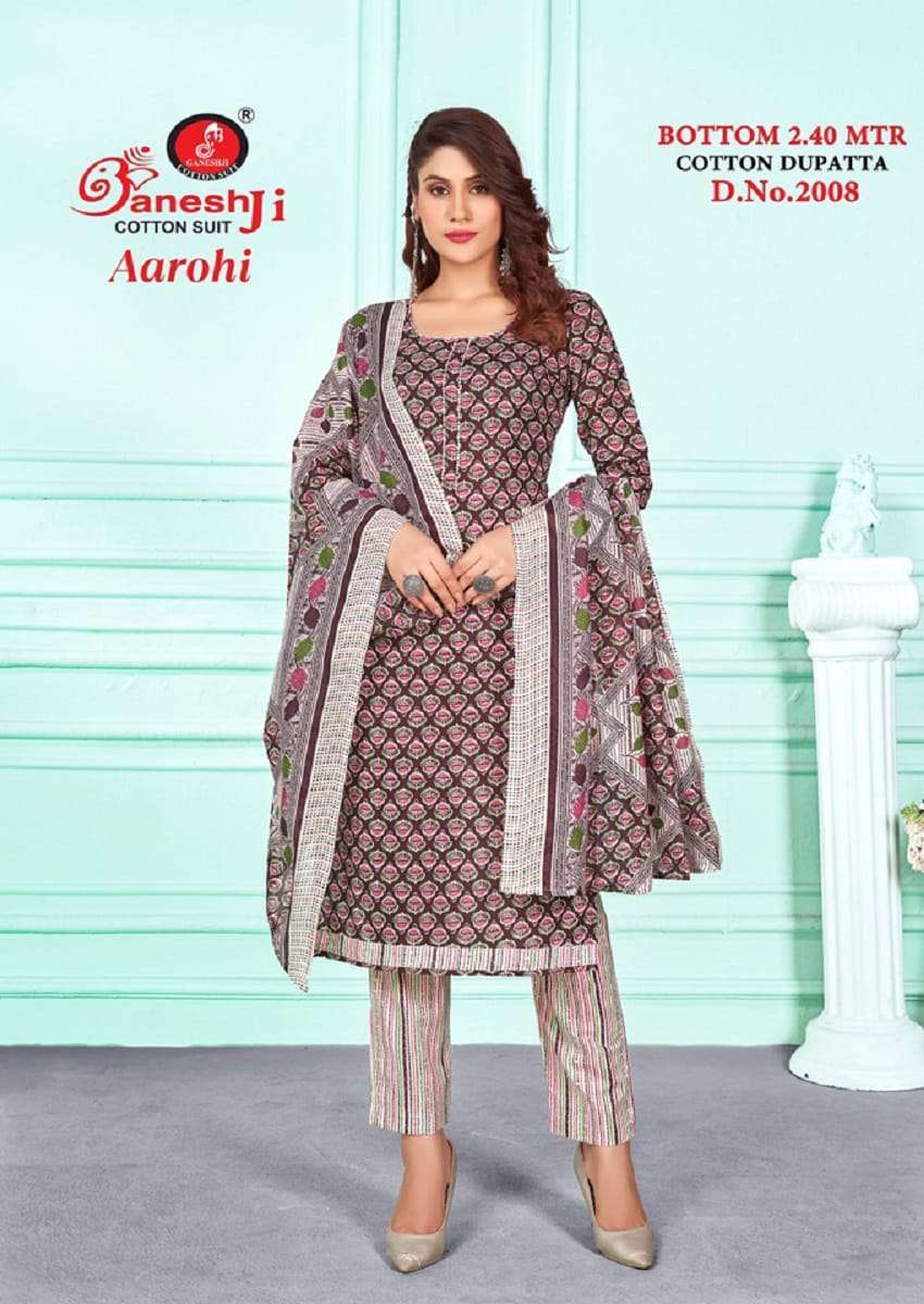Ganeshji Aarohi Vol 2 Daily Wear Printed Heavy Cotton Dress Material view 8