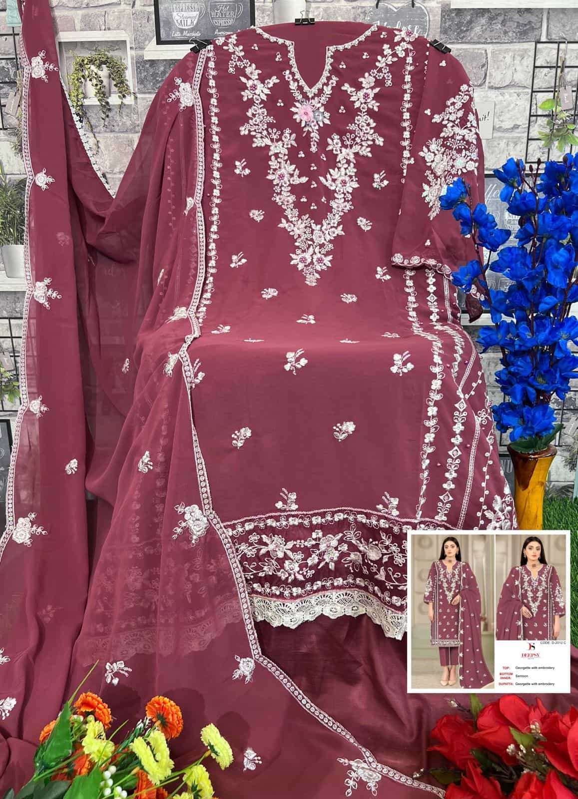 Deepsy D-2012 Embroidered Pakistani Festive Suit view 3