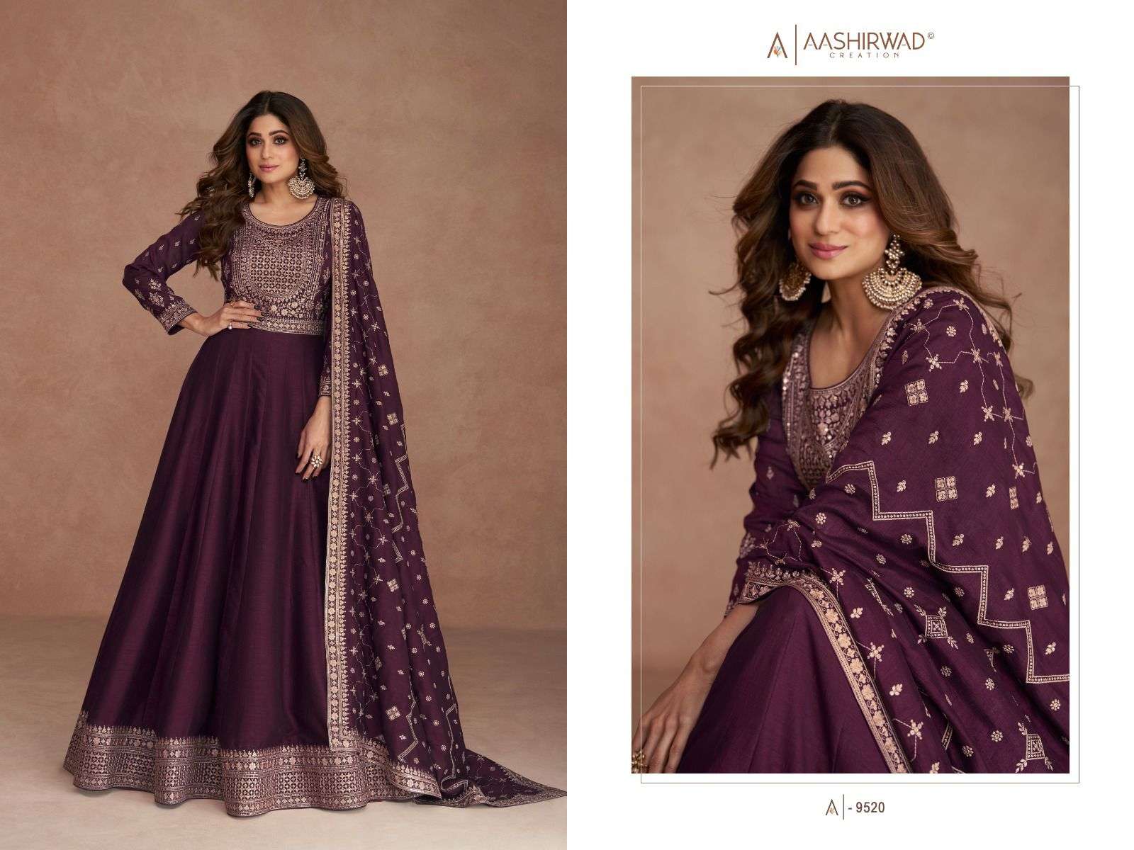 Aashirwad Gulkand Navya Free Size Silk Dress view 10