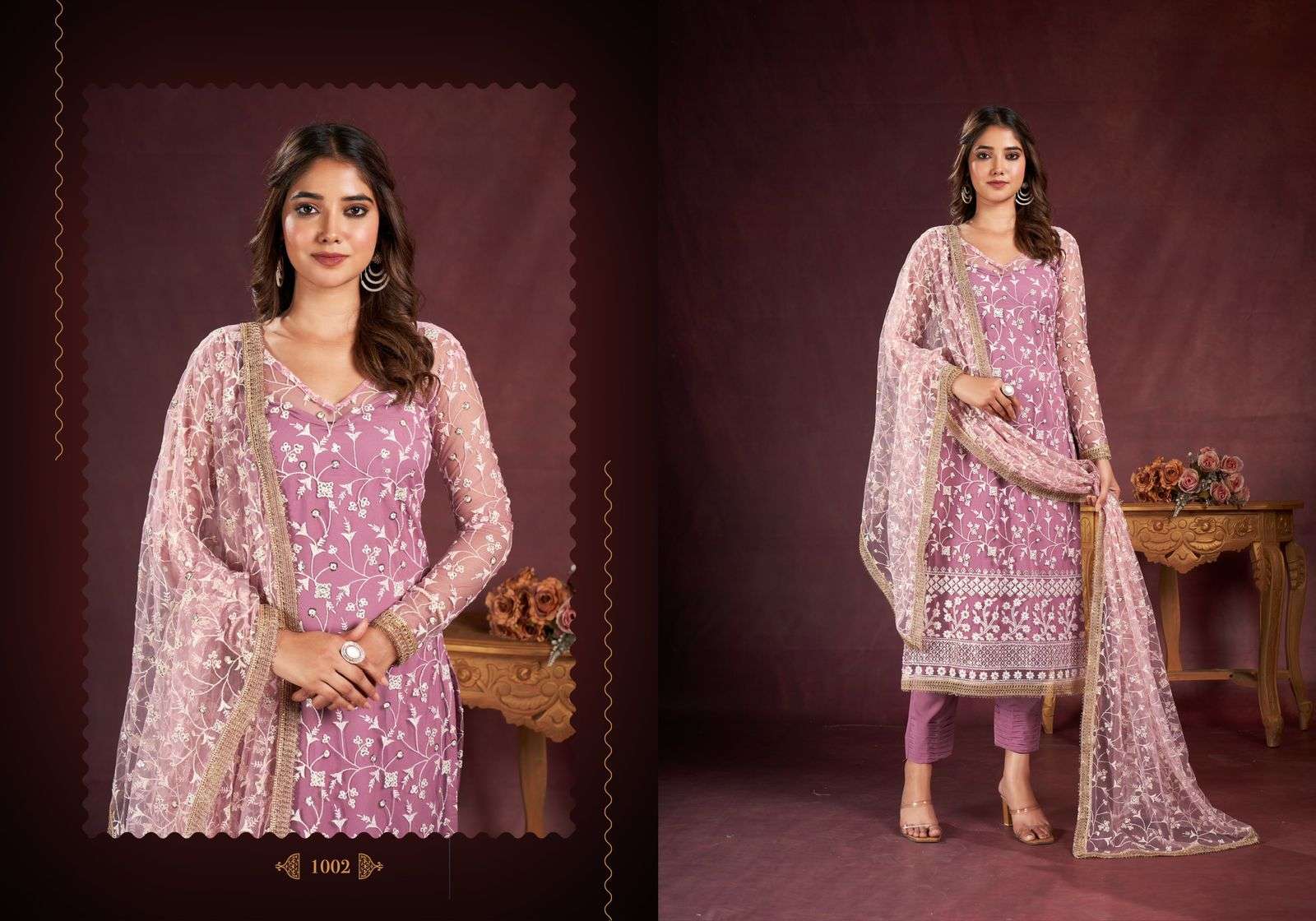 Narayani Fashion Afiyah 1001 To 1005 Designer Net Wedding Wear Dress New Designs view 4