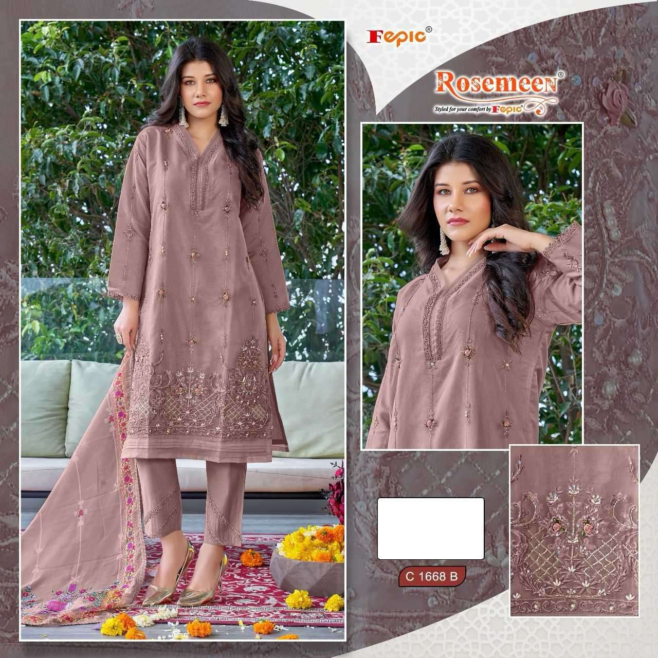Fepic Rosemeen Organza Embroidered Pakistani Suit view 3