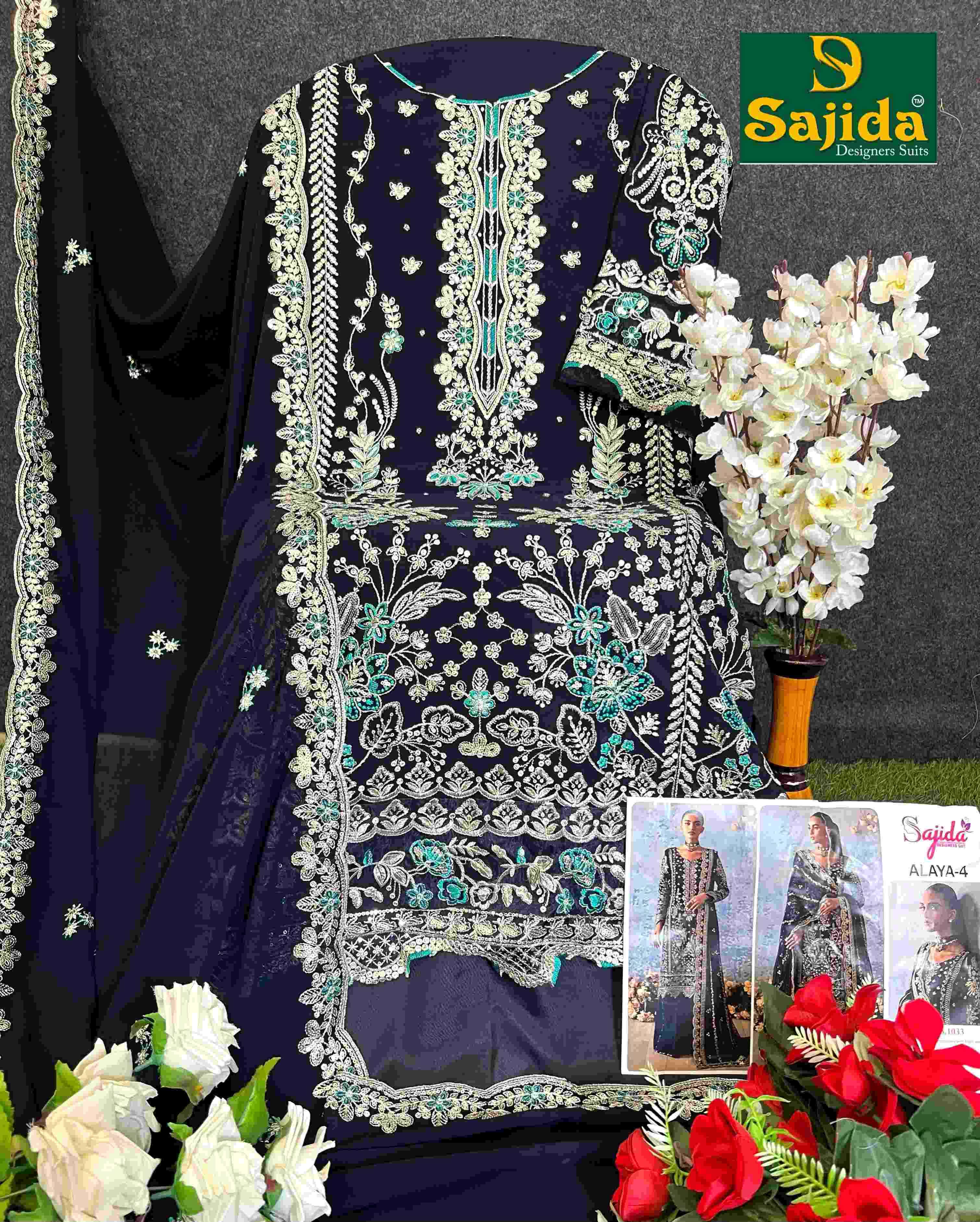 Sajida Designer Suit Alaya Vol 4 Fancy Pakistani Suit Salwar view 5