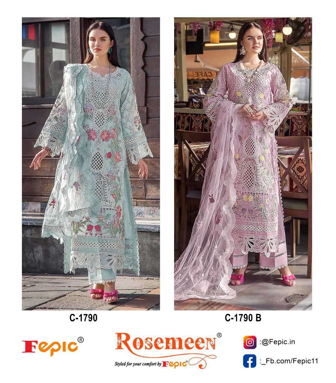 Fepic C 1790 Colors Designer Work Cotton Pakistani Suit New Designs view 2