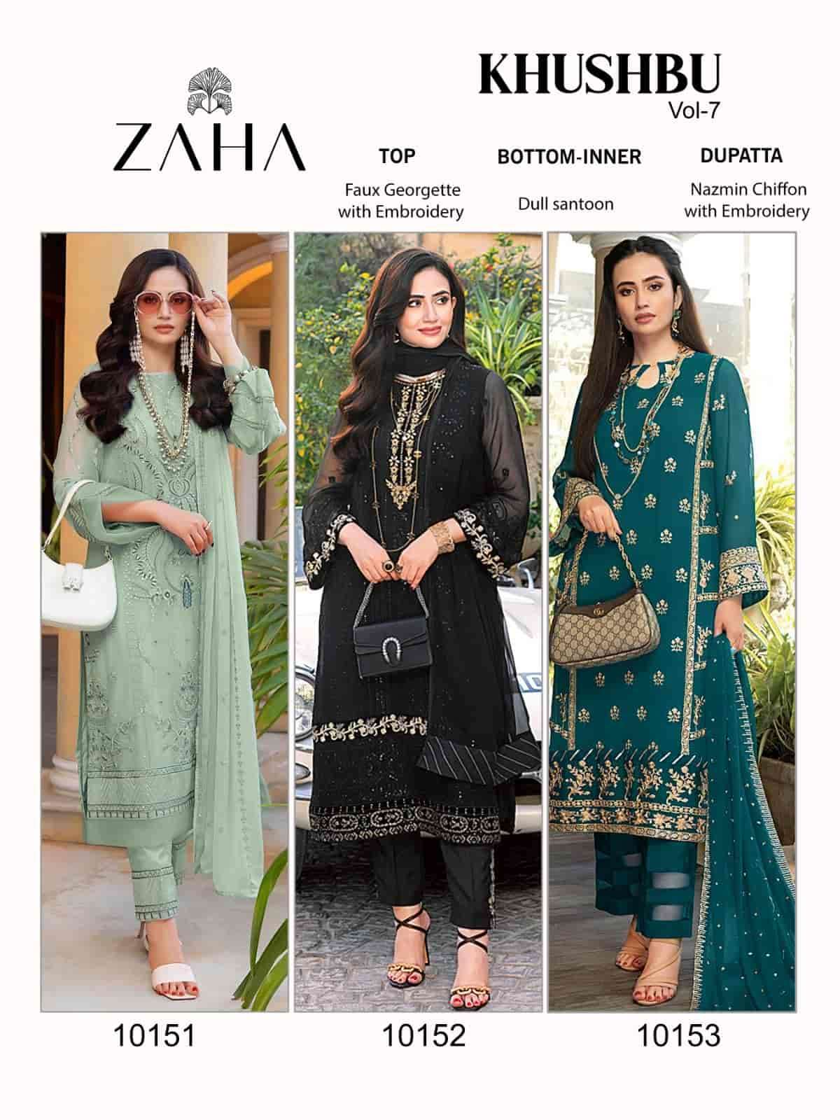 Zaha Khushbu Vol 7 Pakistani Style Latest Designer Catalog Collection view 4