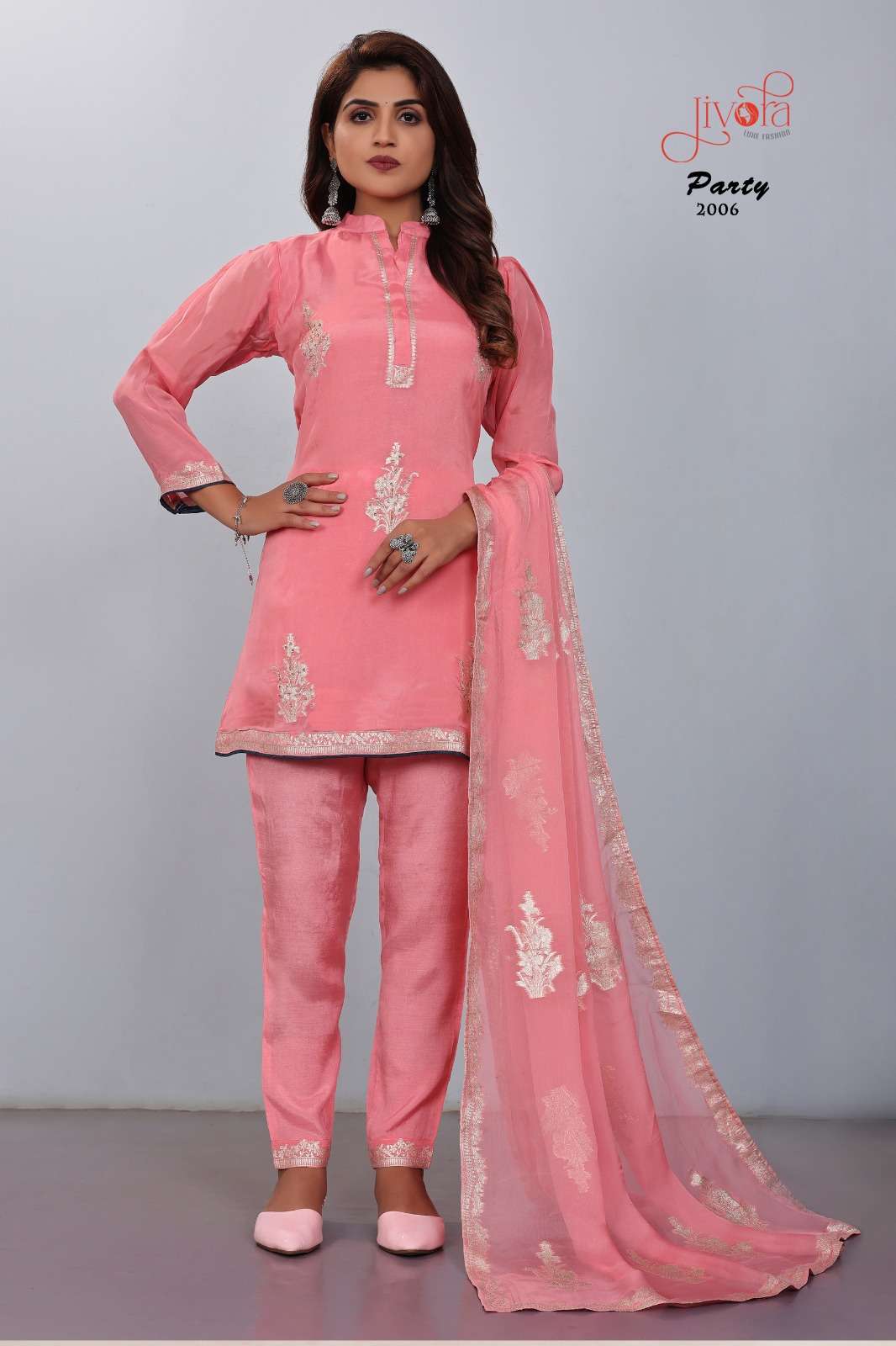 Jivora Party Premium Designs Top Bottom Dupatta Set New Collection view 2