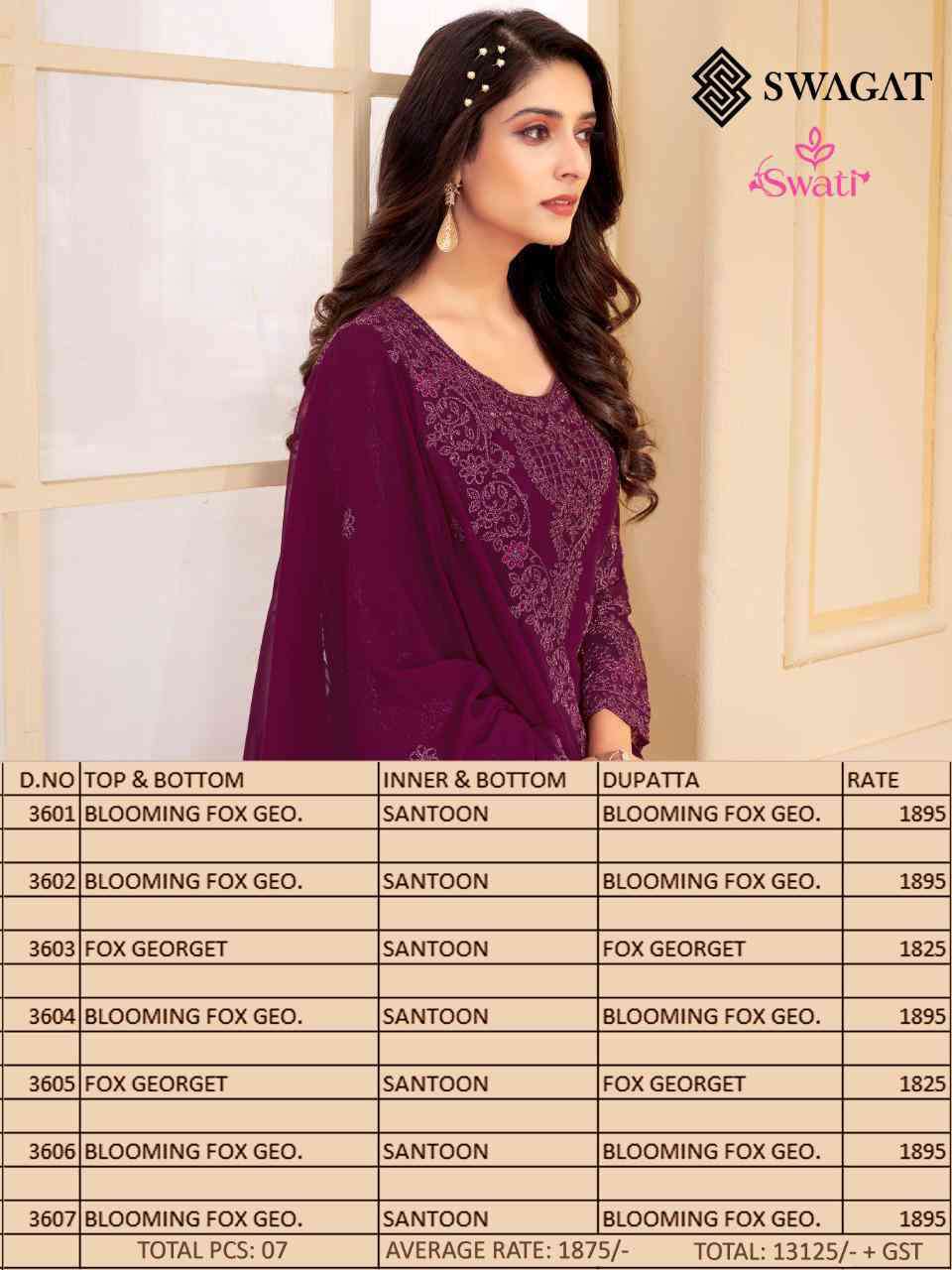 Swagat Swati 3601 To 3607 Designer Straight Suit New Collection view 10