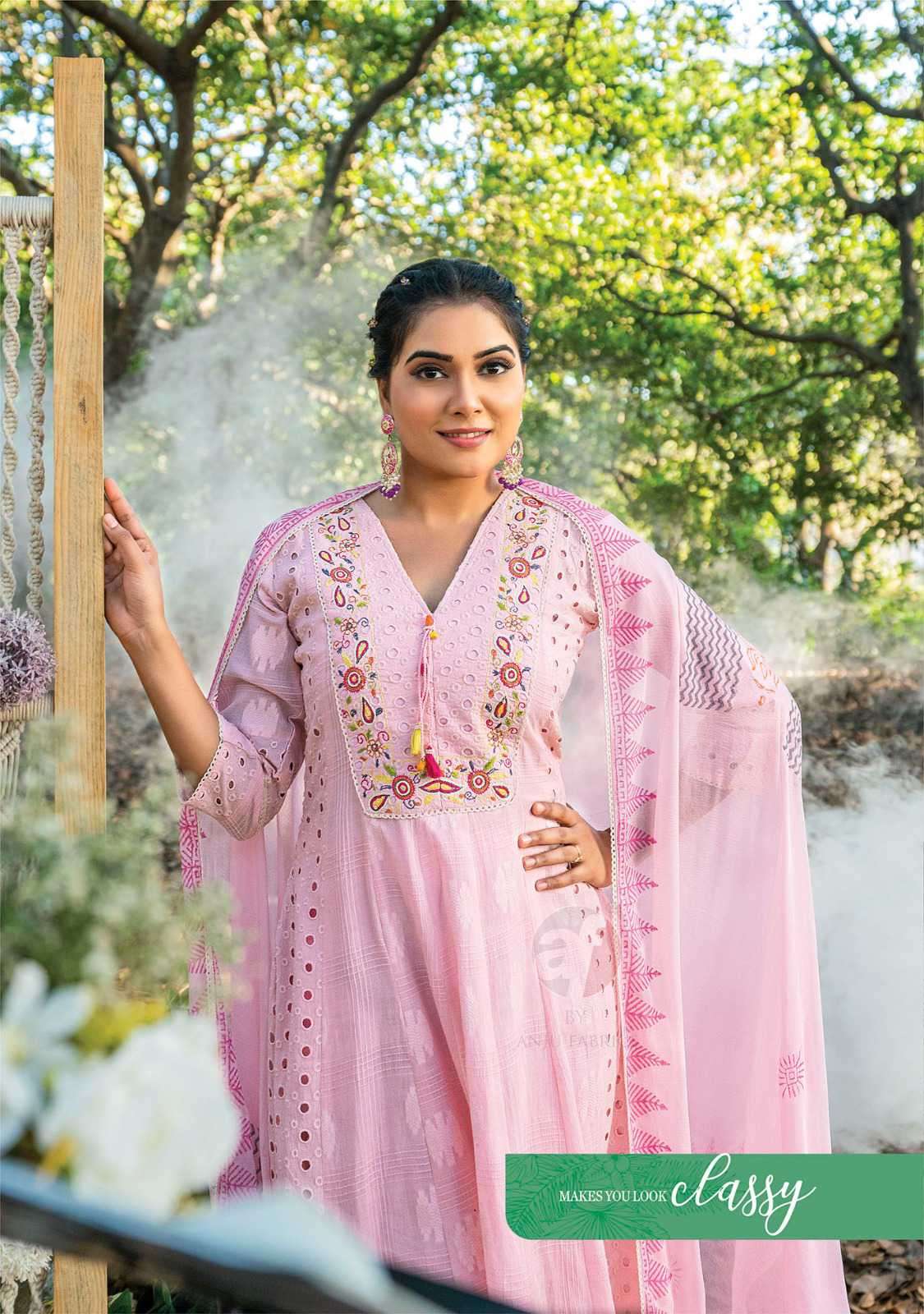 Af Stock Out Rhythm By Anju Fabrics Festive Designs Anarkali Style 3 Piece Pair Catalog view 11