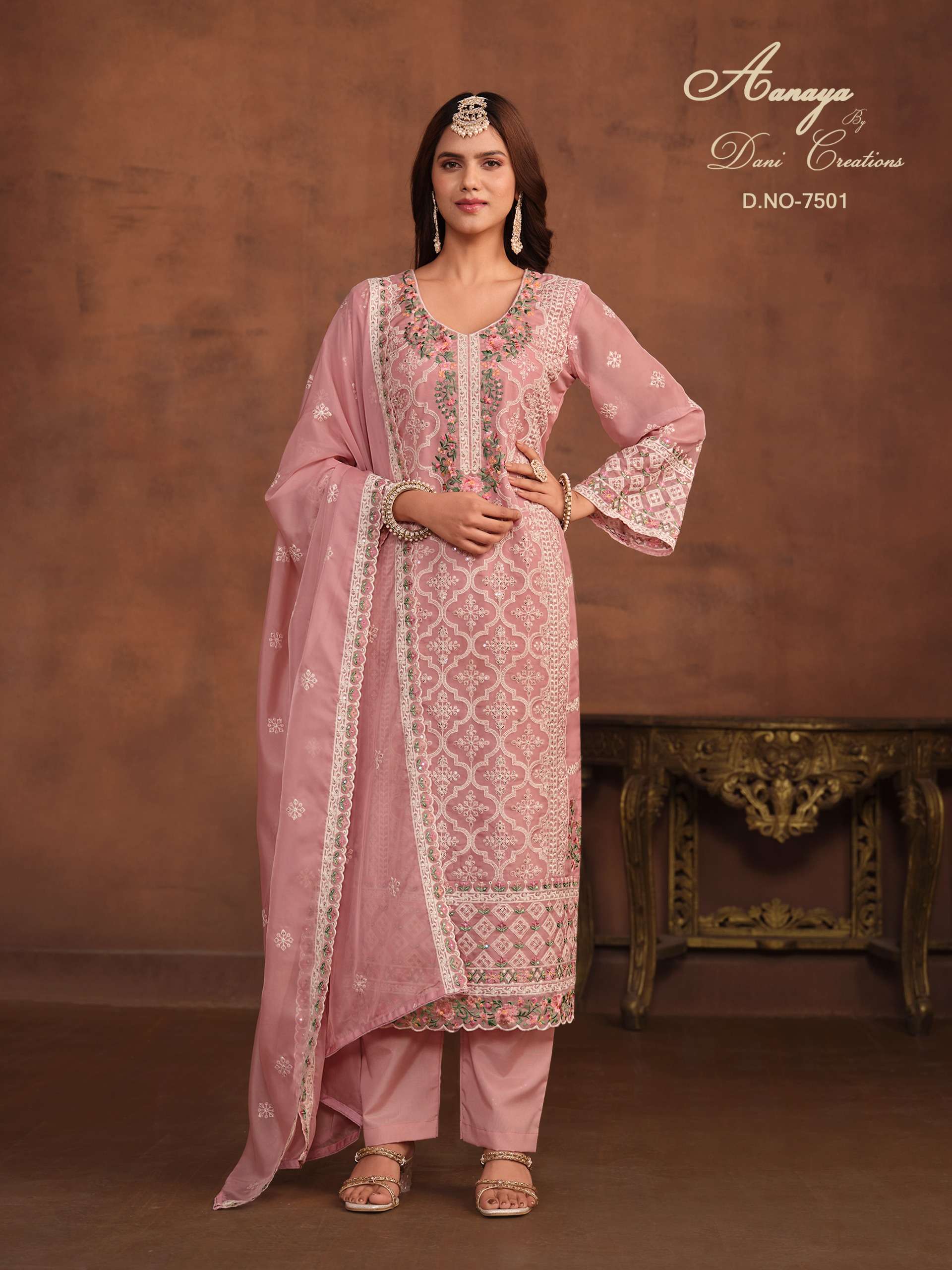Aanaya 7501 Organza Partywear Suit view 2