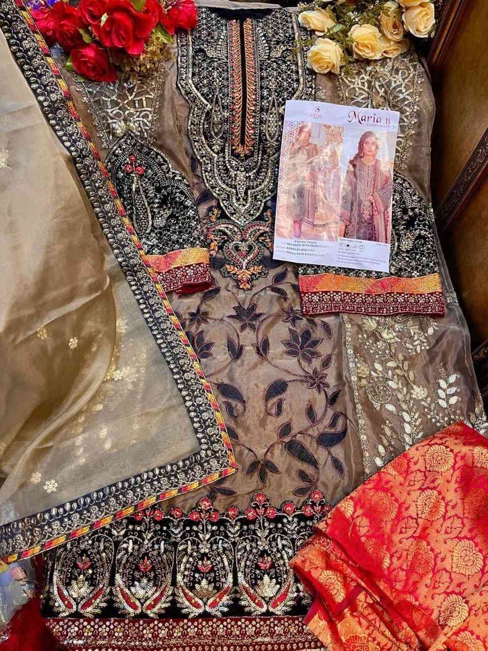 Deepsy 1261 Colors Organza Pakistani Unstitch Dress view 4