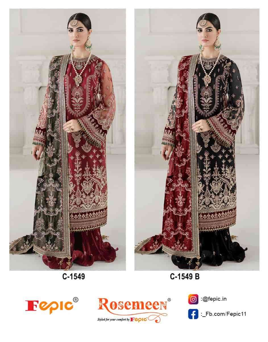 Fepic C 1549 Colors Pakistani Latest Heavy Designer Style Party Wear Suit Exporter