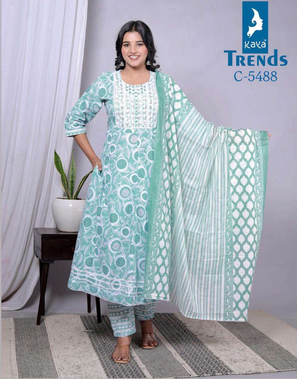 Kaya Trends Anarkali Pattern Readymade 3 Piece Set Designs view 8