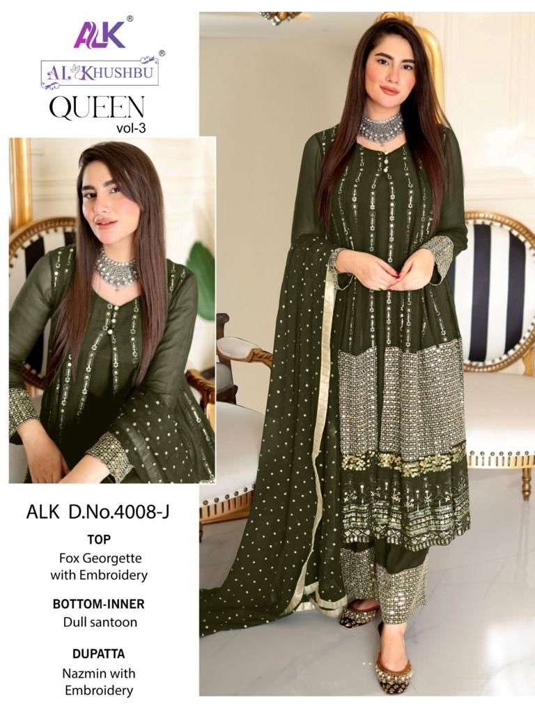 Al Khushbu Queen Vol 3 Pakistani Designer Suit view 5