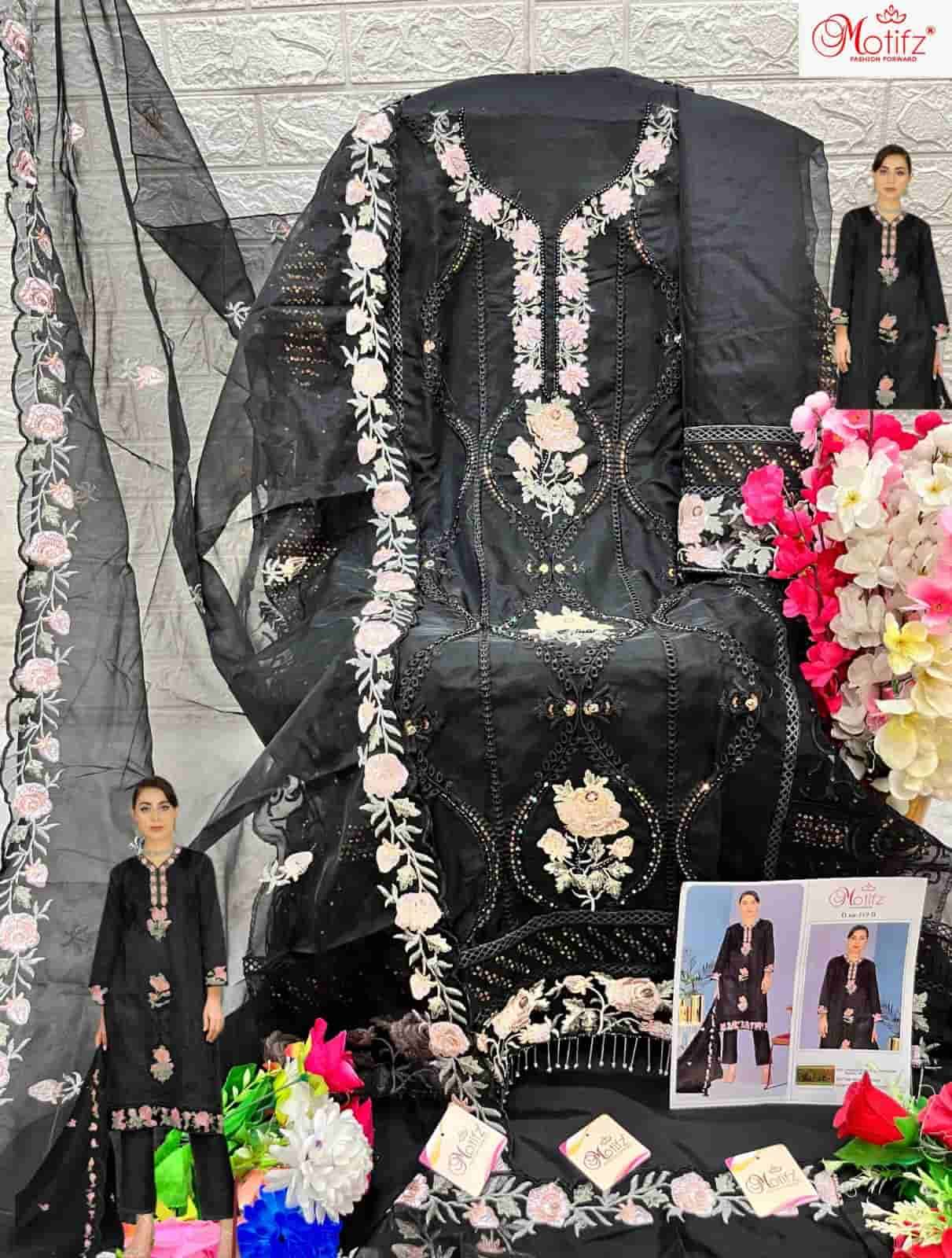 Motifz 519 Colors Exclusive Organza Pakistani Salwar Kameez Collection view 9