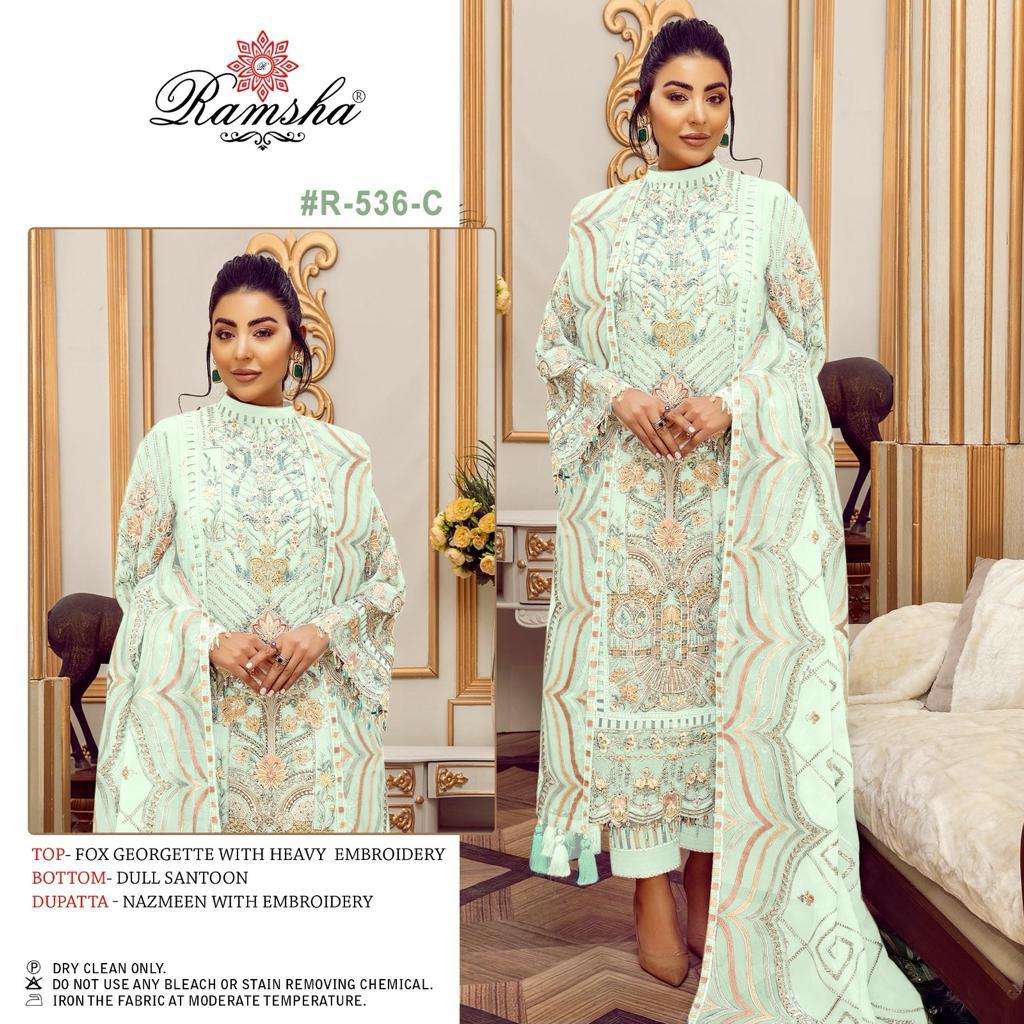 Ramsha R-536 Pakistani Designer Party Wear Suit view 3