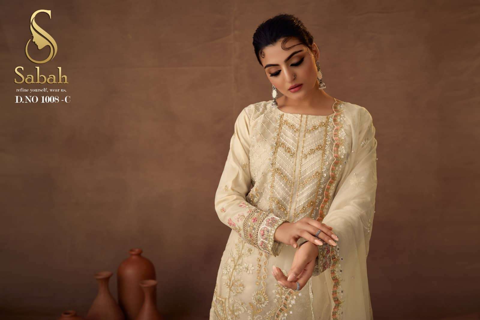 FK Fashion Hub Sabah Riya Exclusive organza readymade Suit view 6