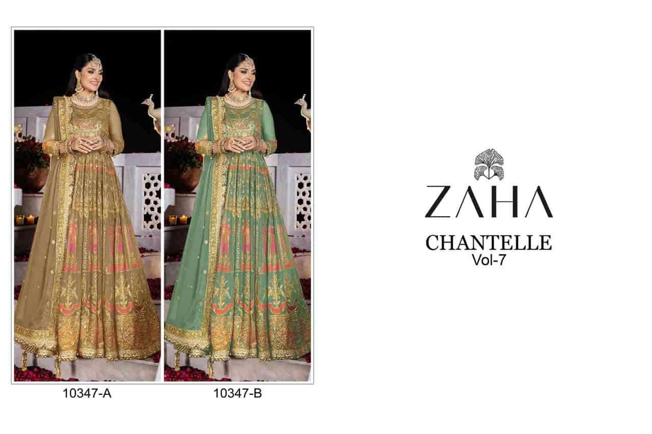 Zaha Chantelle Vol 7 10347 Colors Pakistani Festive Wear Heavy Suit Wholesalers view 2