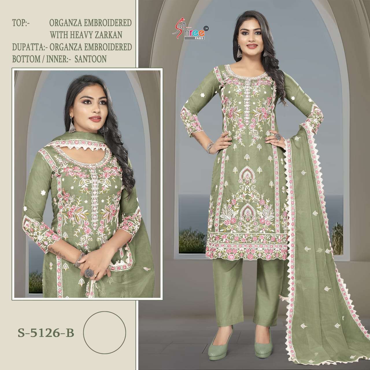 Shree Fabs S 5126 Colors Designer Organza Embroidered Pakistani Suit Wholesalers view 3