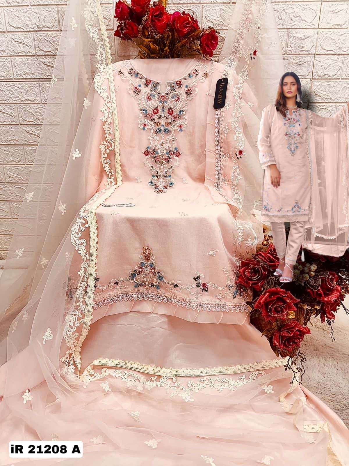 Fepic Iraaday IR 21208 Colors Pakistani Festive Wear Style Organza Suit Wholesalers view 5