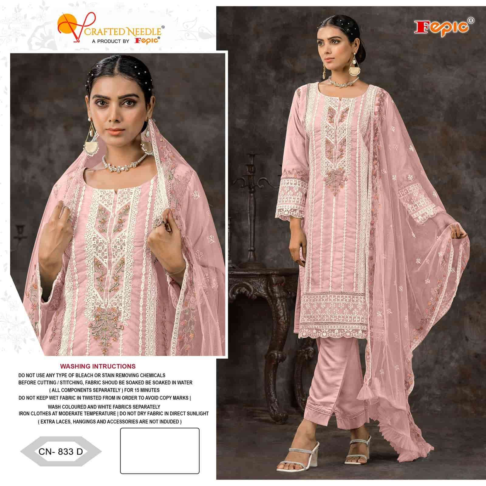 Crafted Needle CN 833 By Fepic Festive Wear Designer Readymade Pakistani Suit Exporter view 4