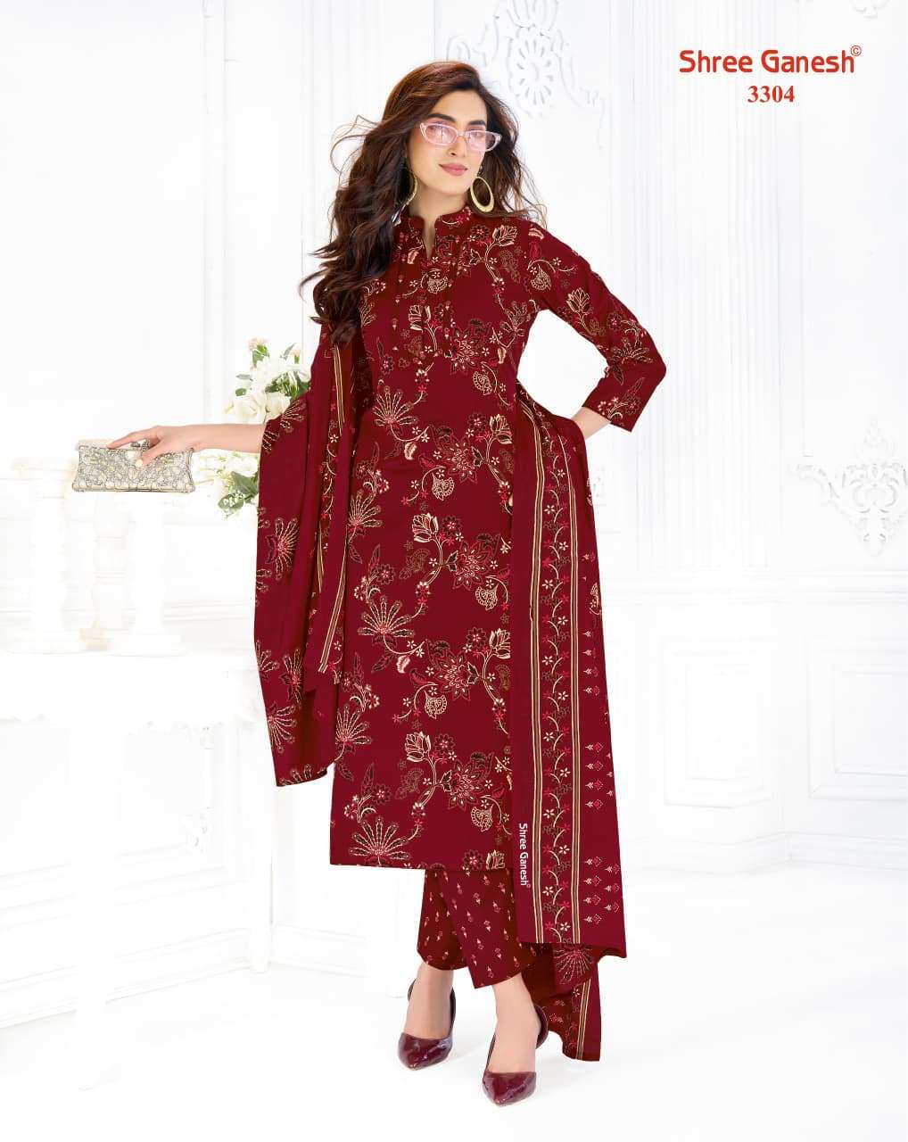 Shree Ganesh Samaiyra Vol 23 Printed Pure Cotton Suit Catalog view 3