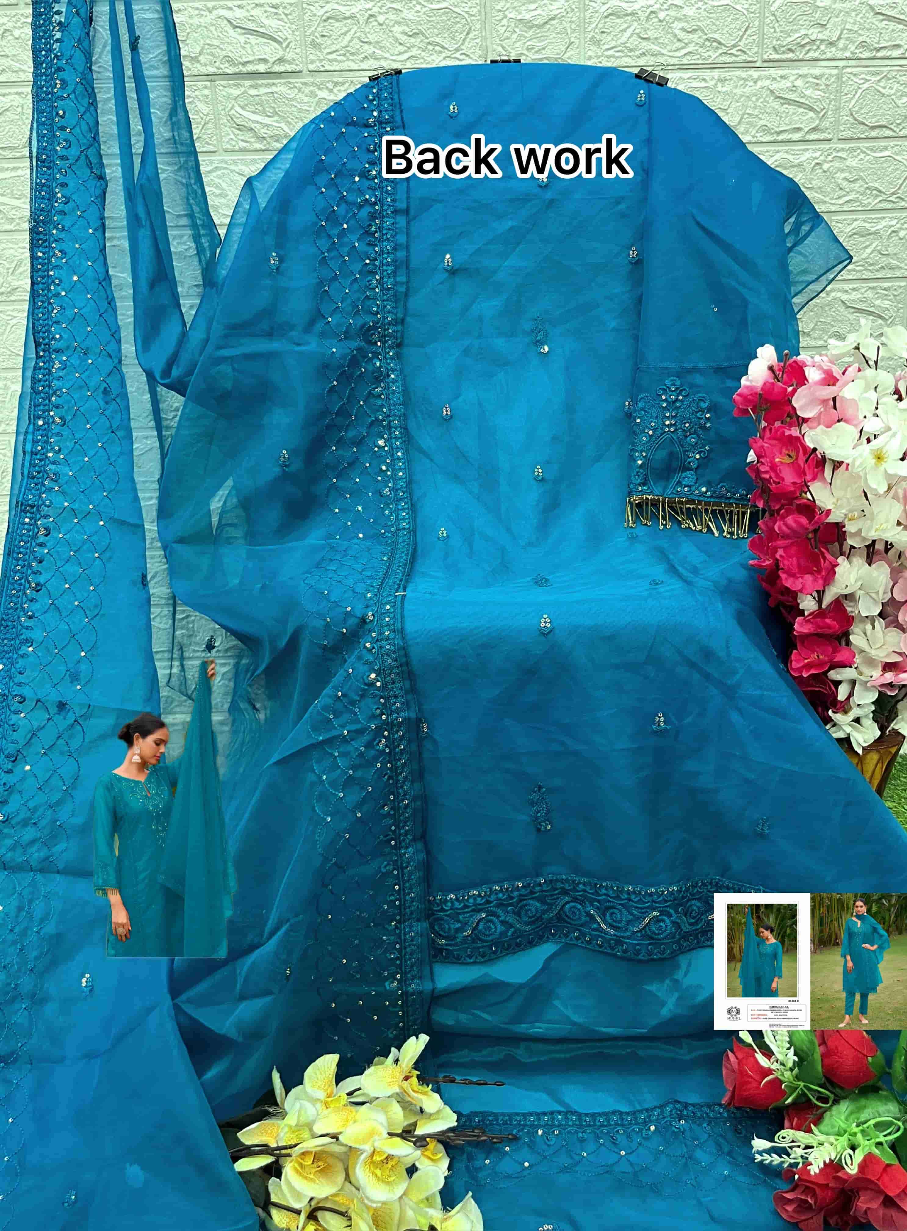 Mushq M 303 Colors Pakistani Fancy Designer Embroidered Salwar Suit Wholesalers view 6