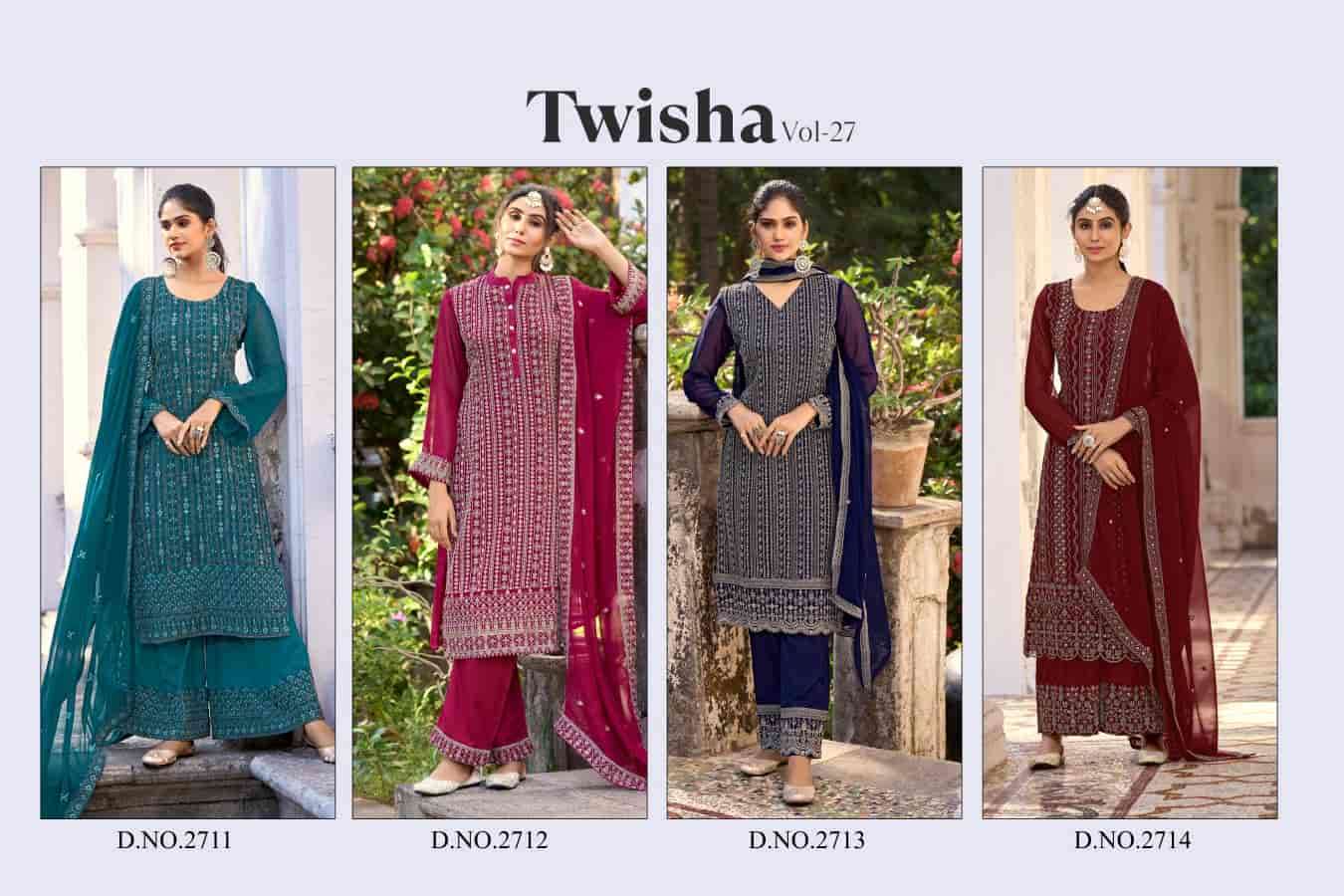 Aanaya Twisha Vol 27 Party Wear Silk Suit view 5