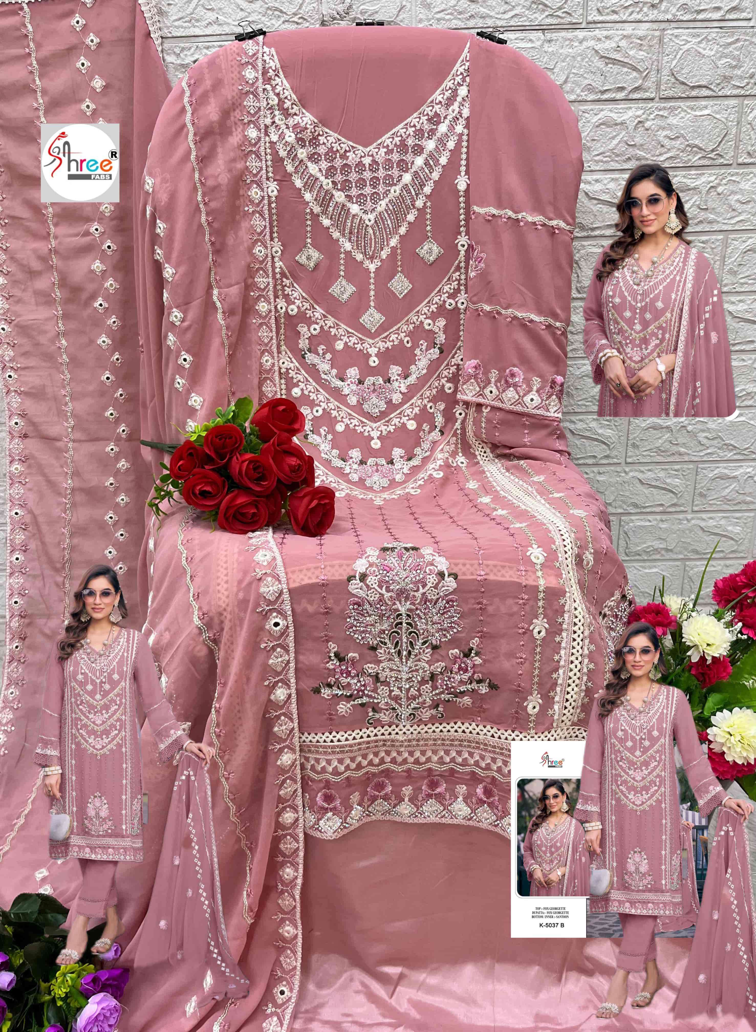 Shree Fabs K 5037 B Designer Unstitched Salwar view 2