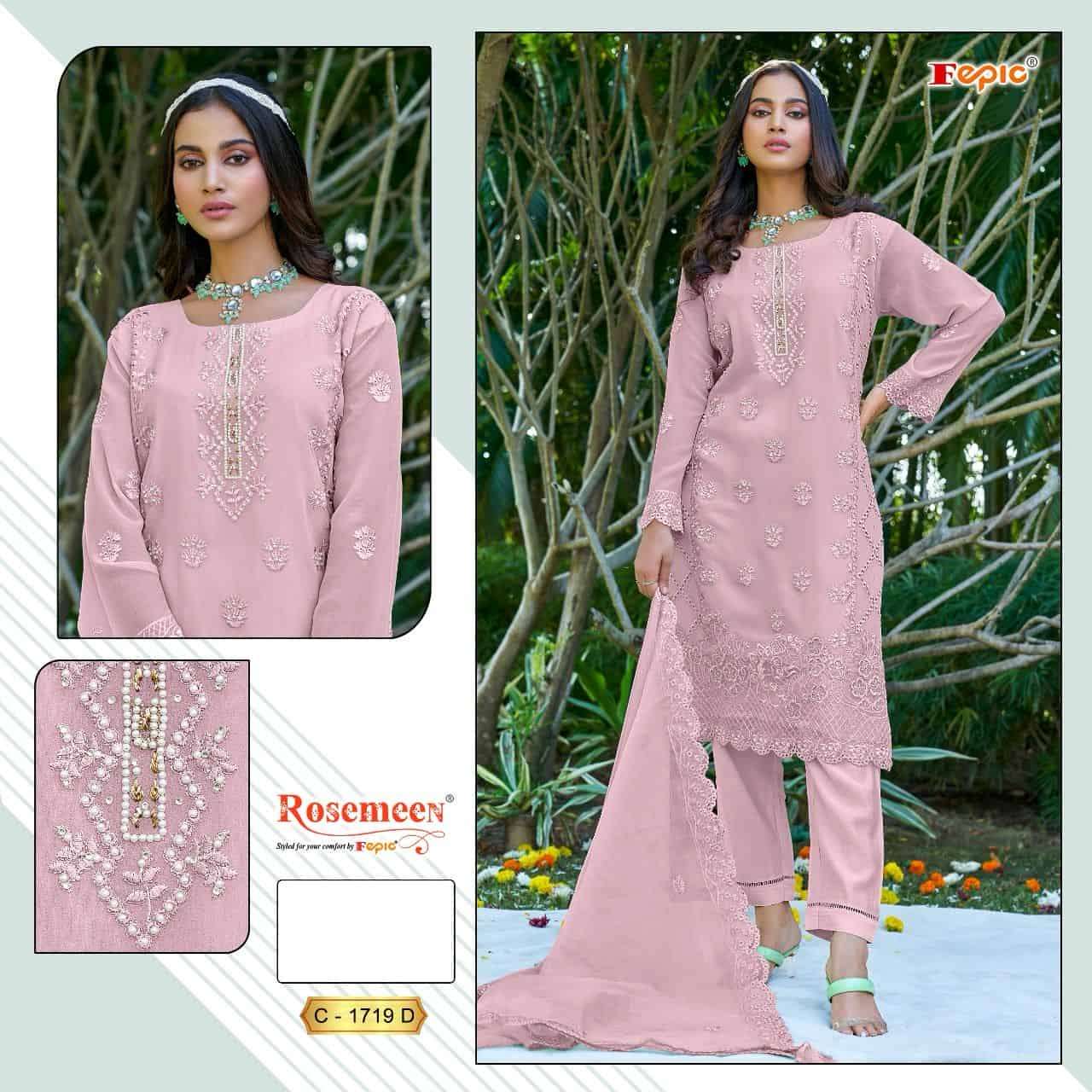 Fepic C 1719 Colors Pakistani Festive Wear Style Latest Designer Suit Wholesalers view 3