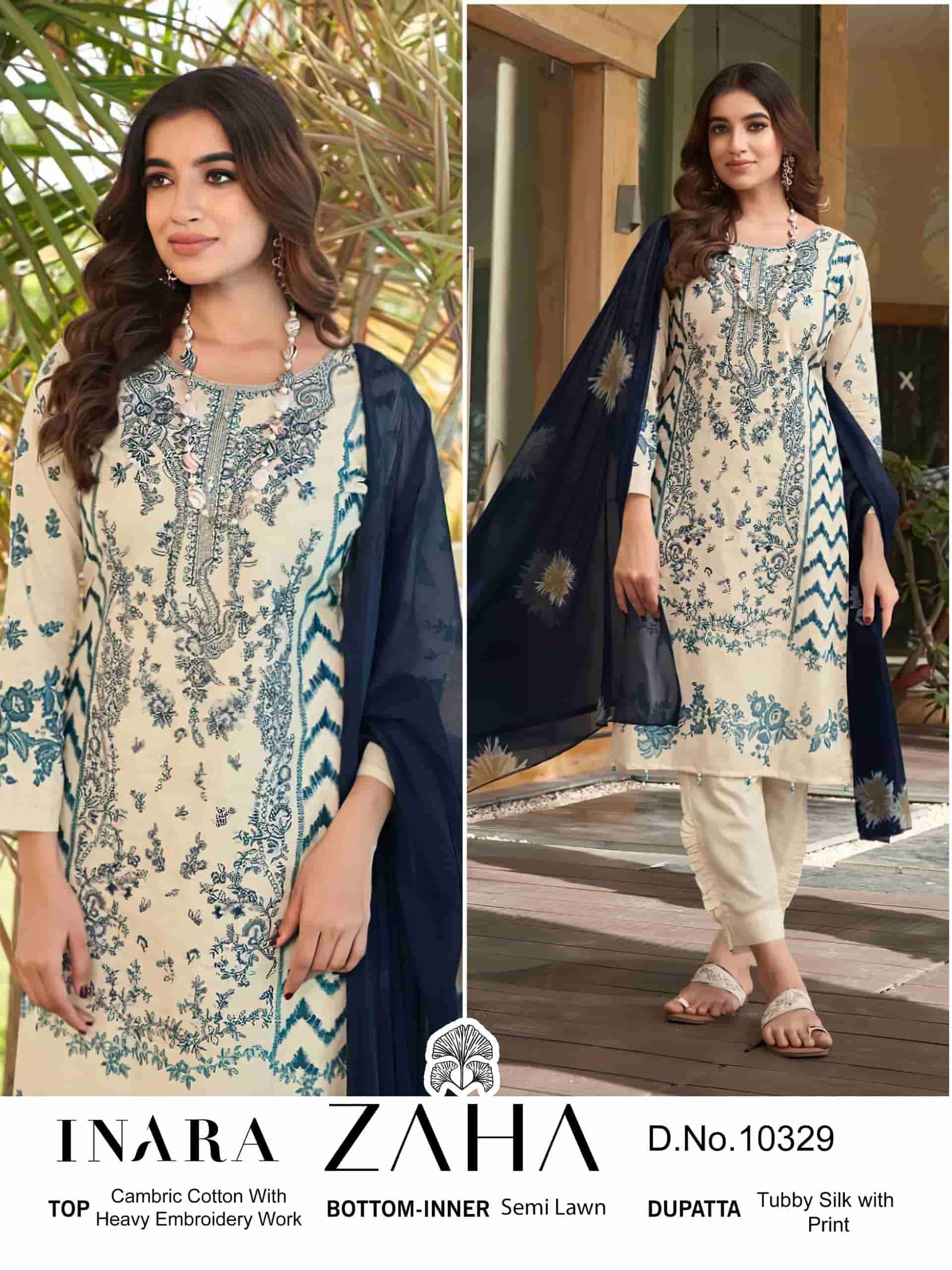 Zaha Inara Vol 1 Heavy Embroidered Cotton Salwar Suit Wholesalers view 4