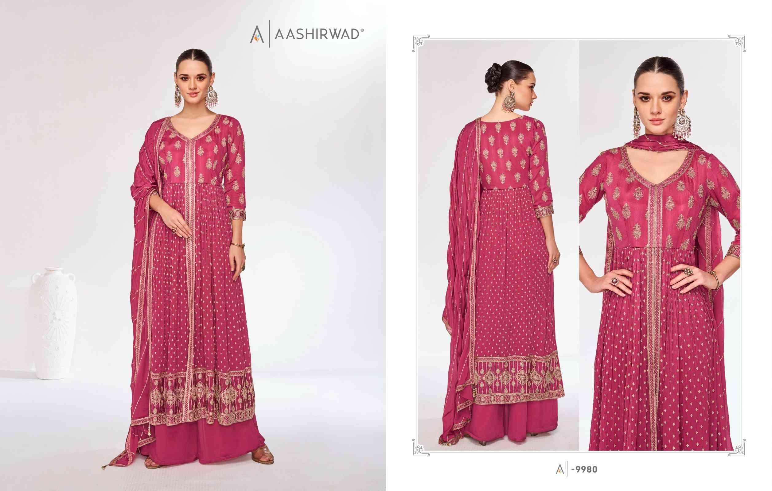 Aashirwad Rosy 9980 To 9983 Readymade Latest Designer Dress Exporters view 2