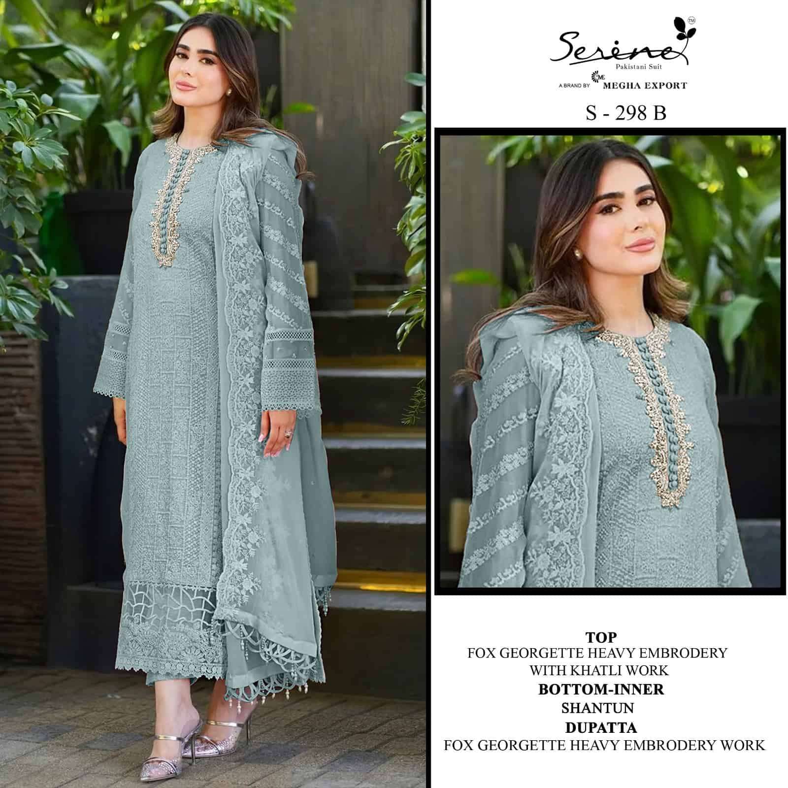 Serine S 298 B Festive Wear Style Exclusive Designer Georgette Suit Ensemble