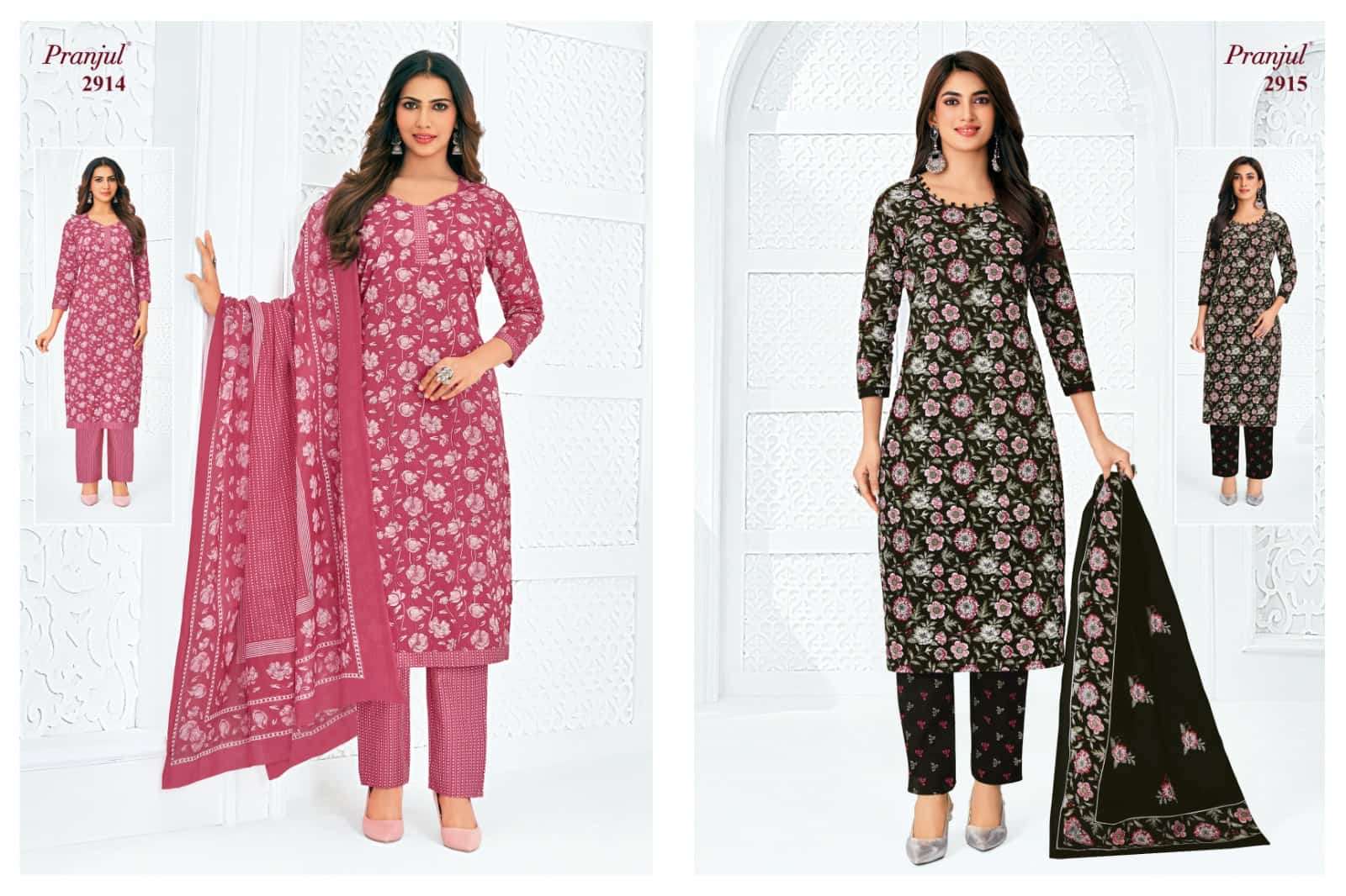Pranjul Priyanka Vol 29 Pure Cotton Dress Material view 3