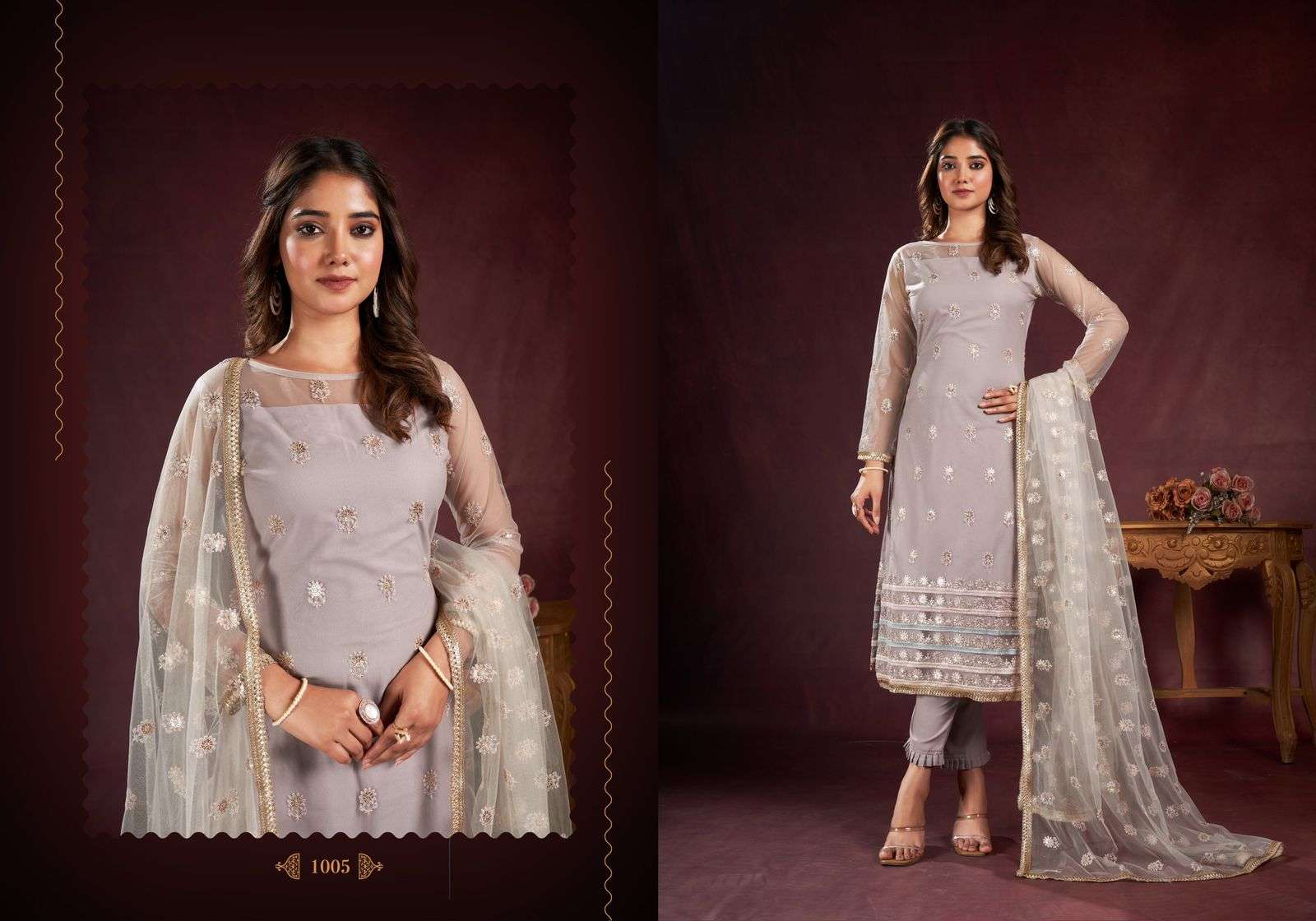 Narayani Fashion Afiyah 1001 To 1005 Designer Net Wedding Wear Dress New Designs view 5