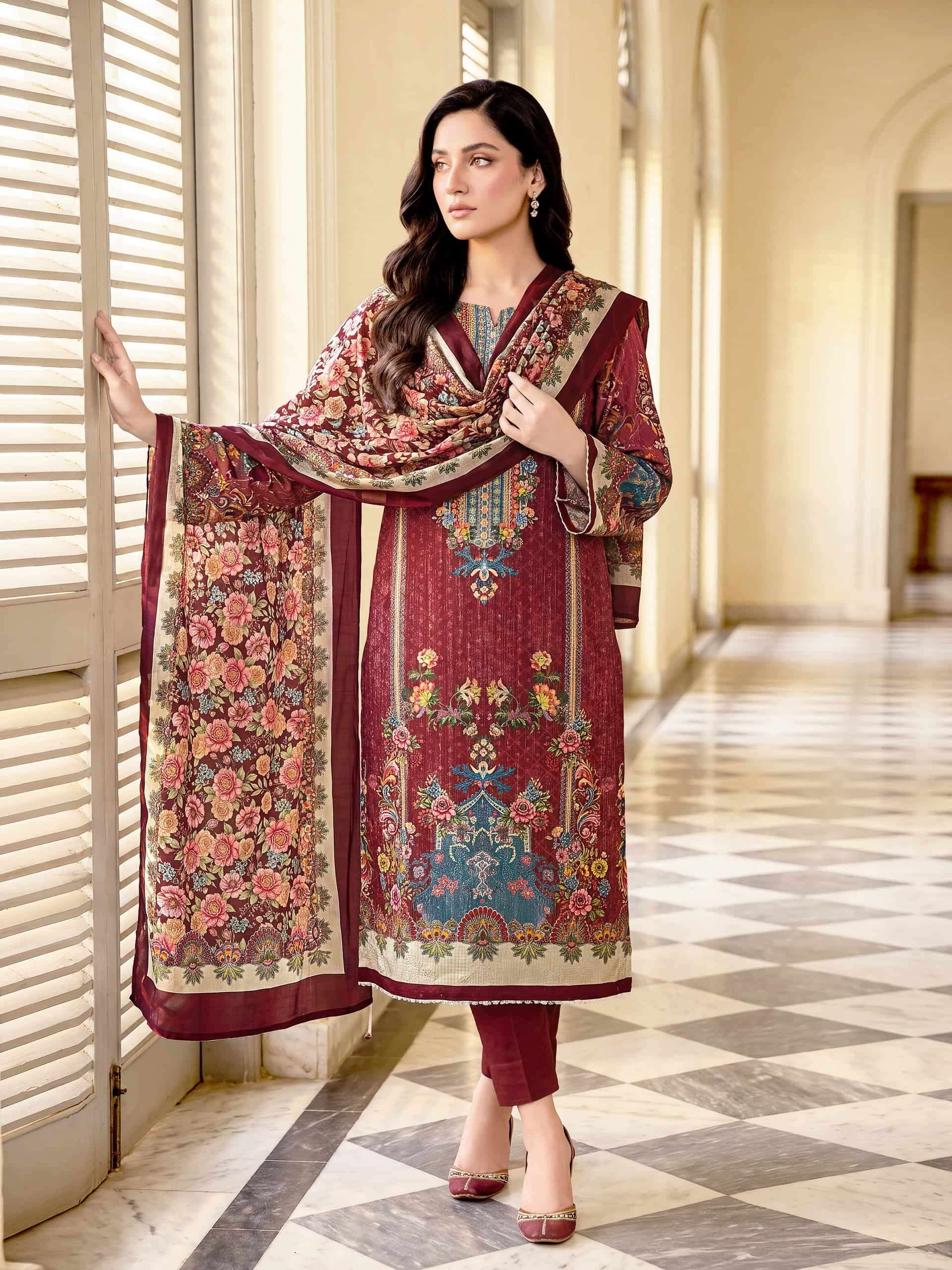 Kavyakala Maria B Fancy Cotton Dress Materia Catalog view 4